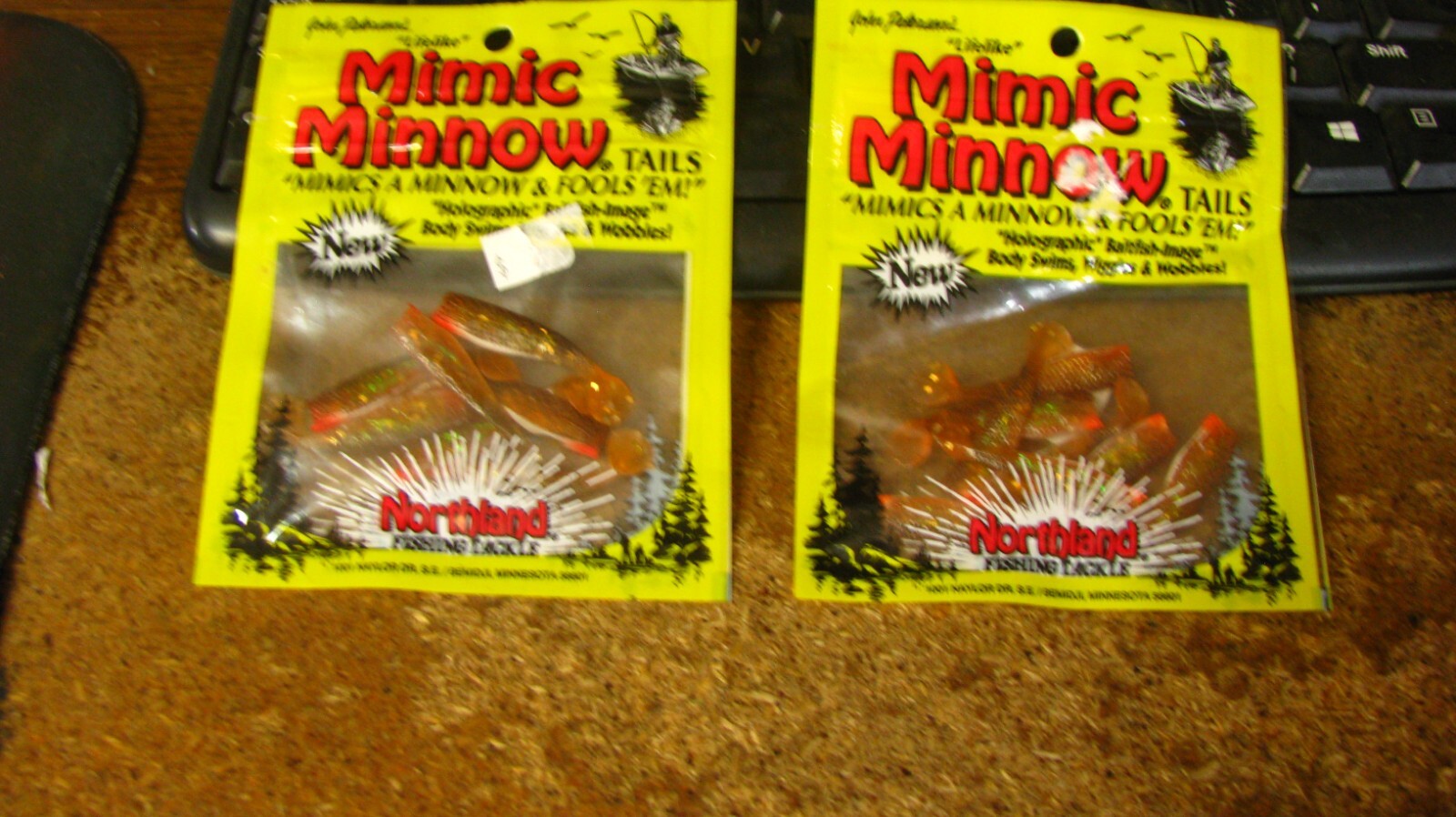 mimic minnow tails, genuine, golden shiner, 1 1/2", 14 ct, free shipping