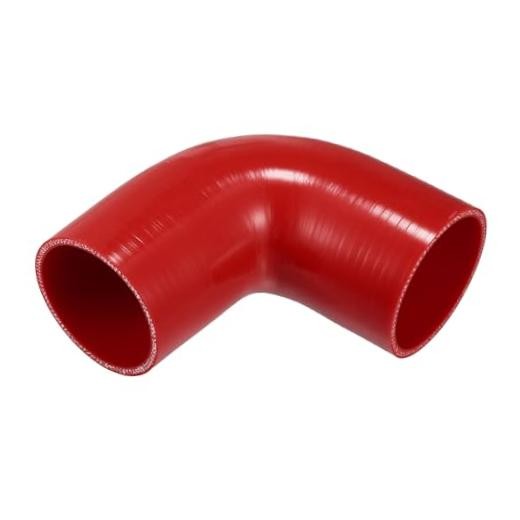 90 Degree Elbow Coupler Silicone Hose, 80mm 3.15" ID Length 125mm ID 80mm Red
