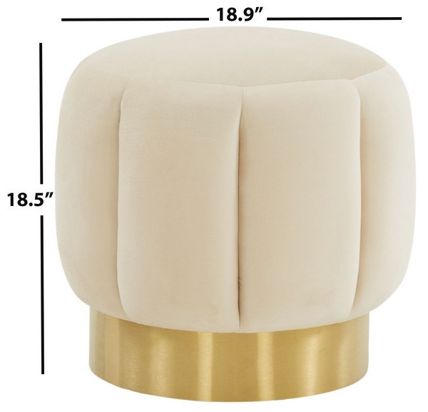 Safavieh MAXINE CHANNEL TUFTED OTTTOMAN, Reduced Price 2172776876 SFV4707Q