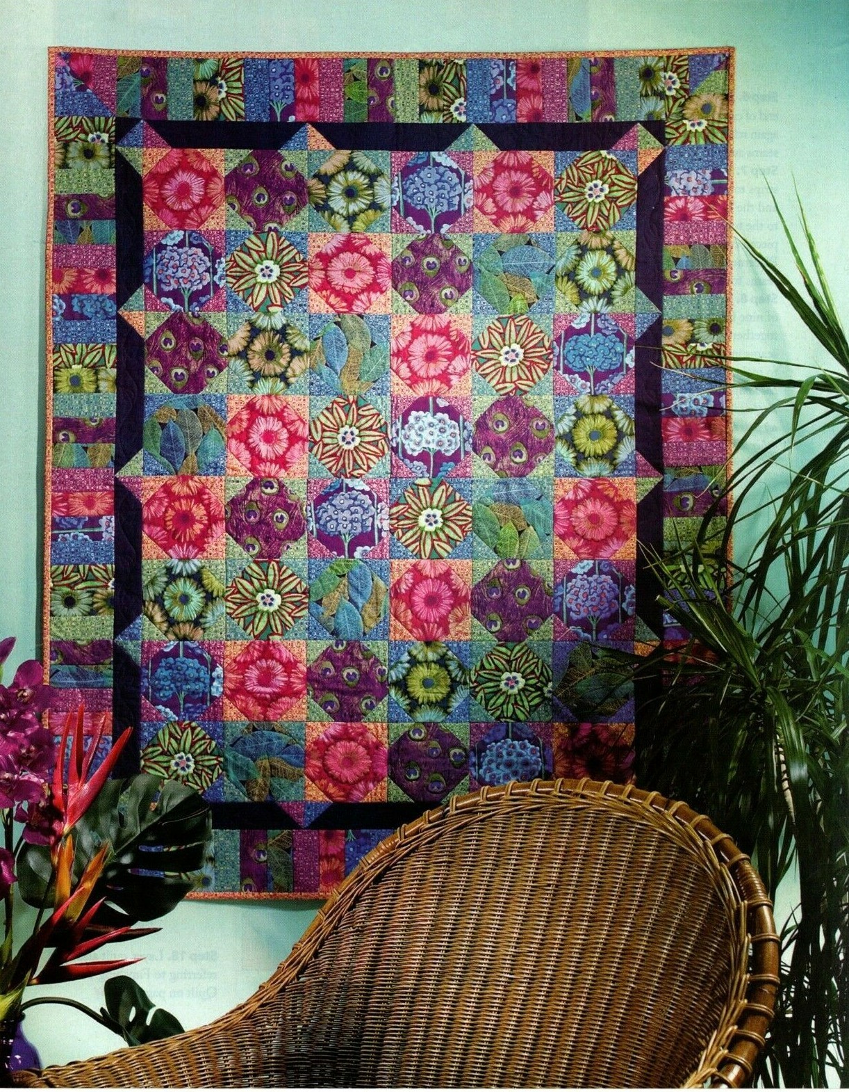 Peacock Garden Quilt Pattern Pieced MM