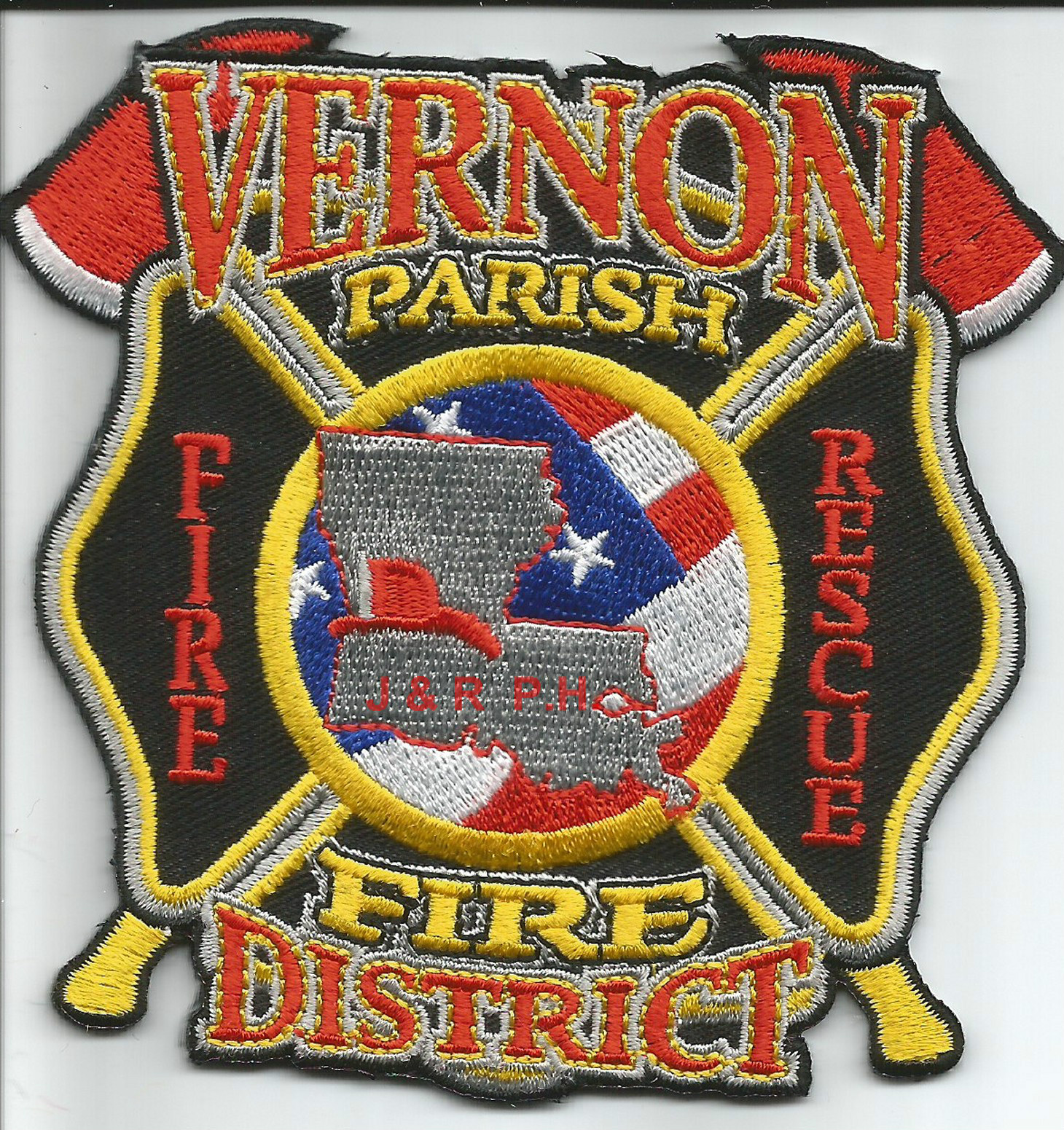 Vernon Parish Fire District  Fire - Rescue, LA  (4" x 4" size)  fire patch