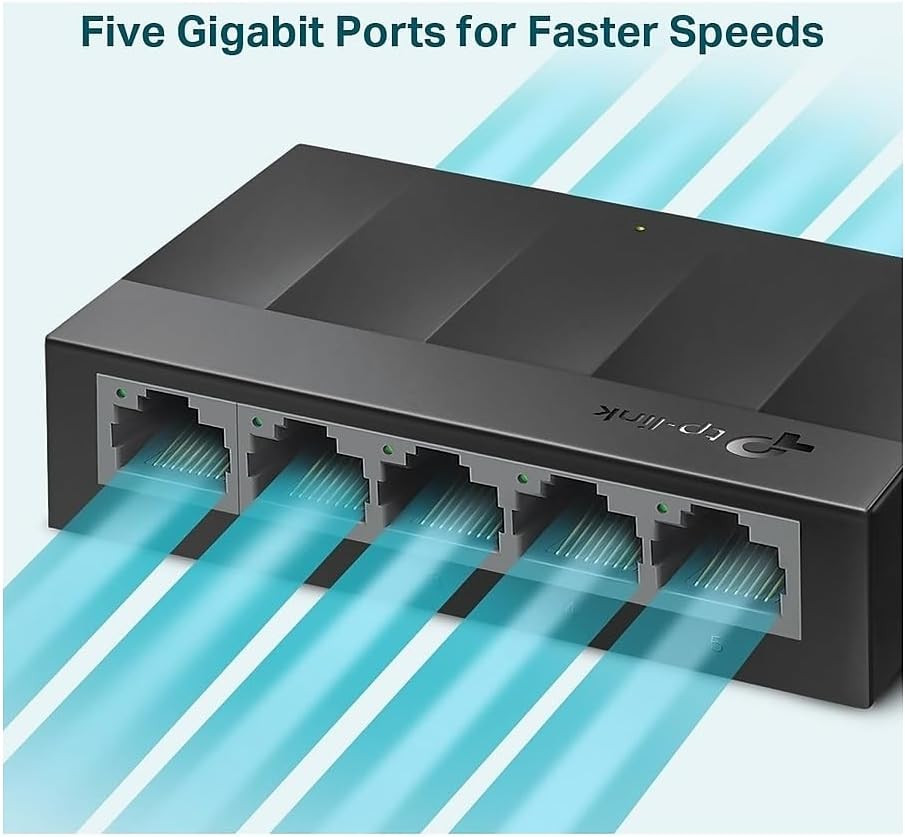 TP-Link Litewave 5 Port Gigabit Ethernet Switch Desktop Ethernet Splitter