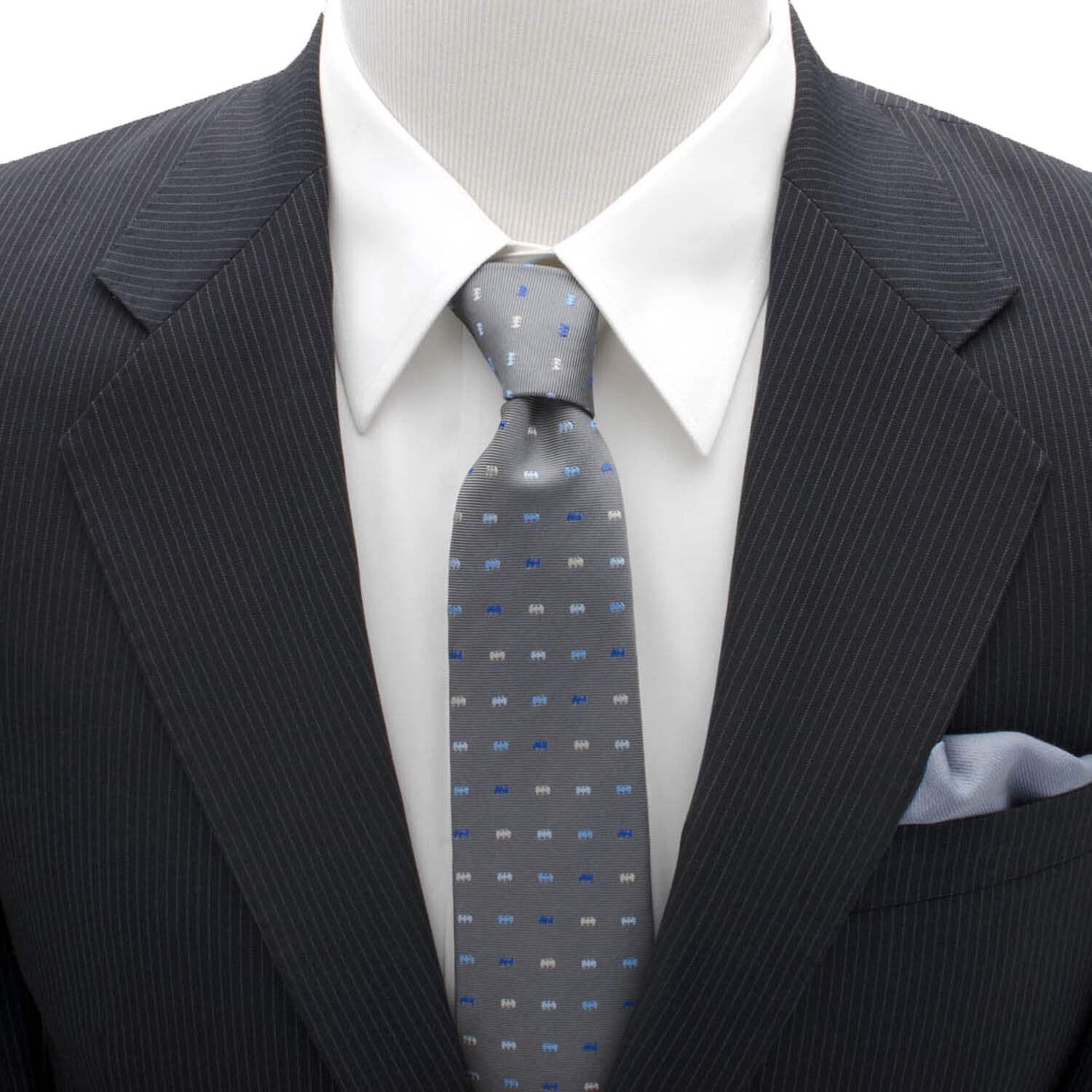 DC Batman Icon Gray Mens Tie