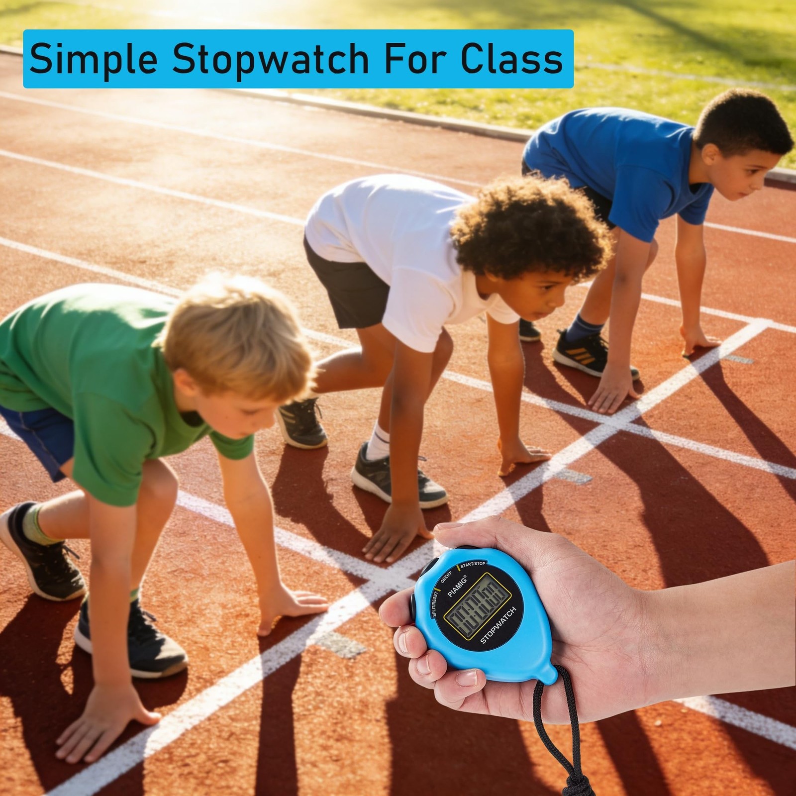 Simple Stopwatch Sport Timer Only Stopwatch Mode, 2 Pack Large Display Digita...