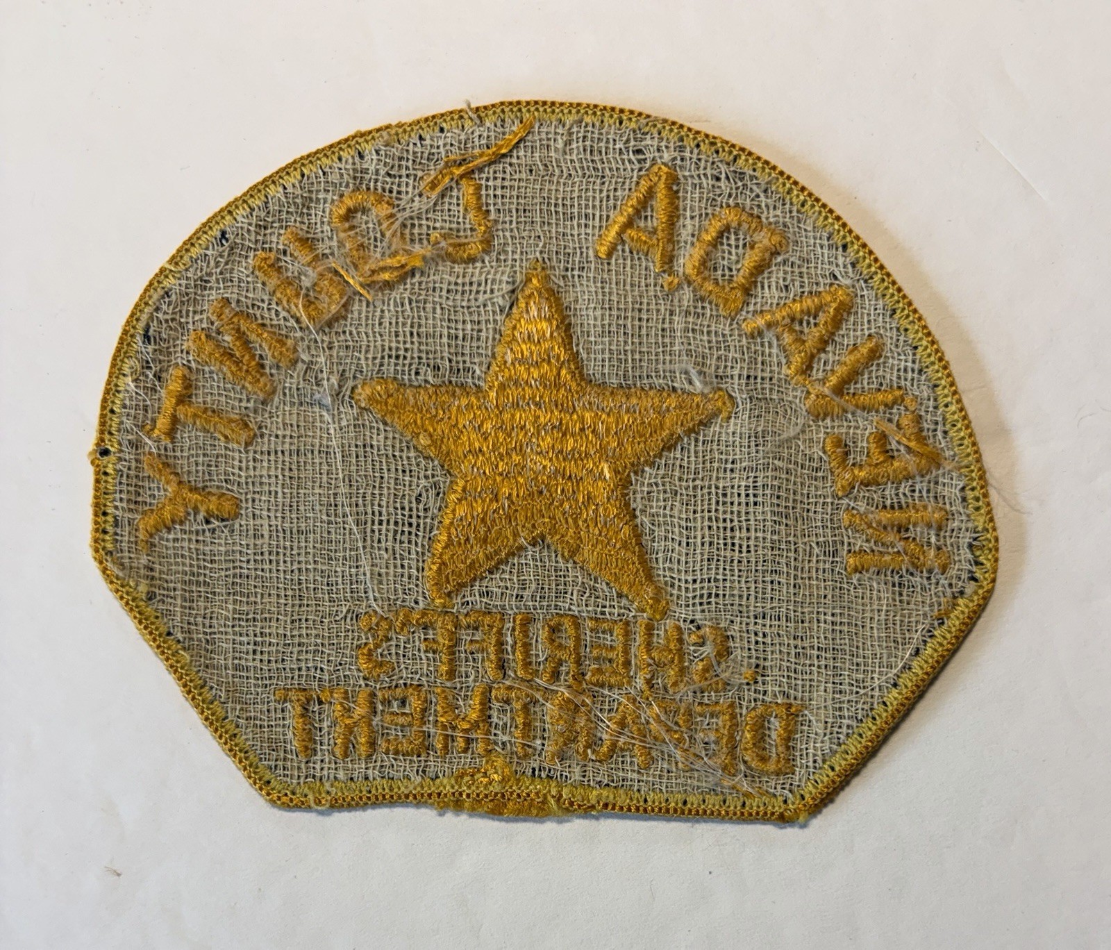 VINTAGE CALIFORNIA NEVADA COUNTY SHERIFFS DEPT PATCH #D30