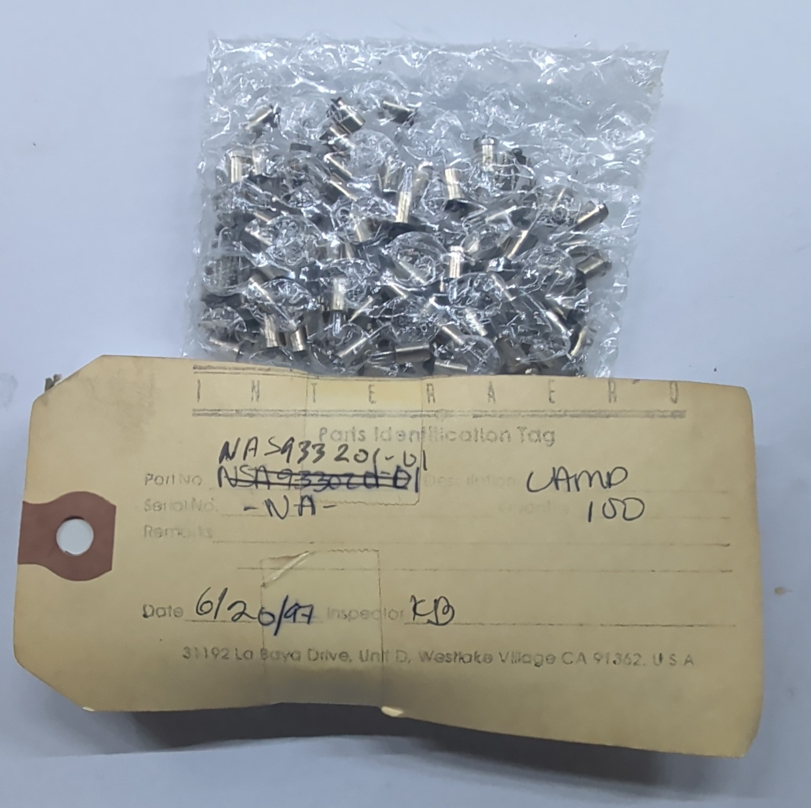 100x ​Airbus NSA933201-01 Subminiature Lamps 28V 24mA T-1 Flange CM-3112 WL-3112