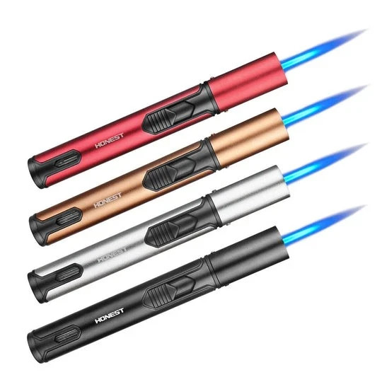2 PCS Butane Torch Lighter 6 Inch Long Adjustable Windproof Refillable Butane
