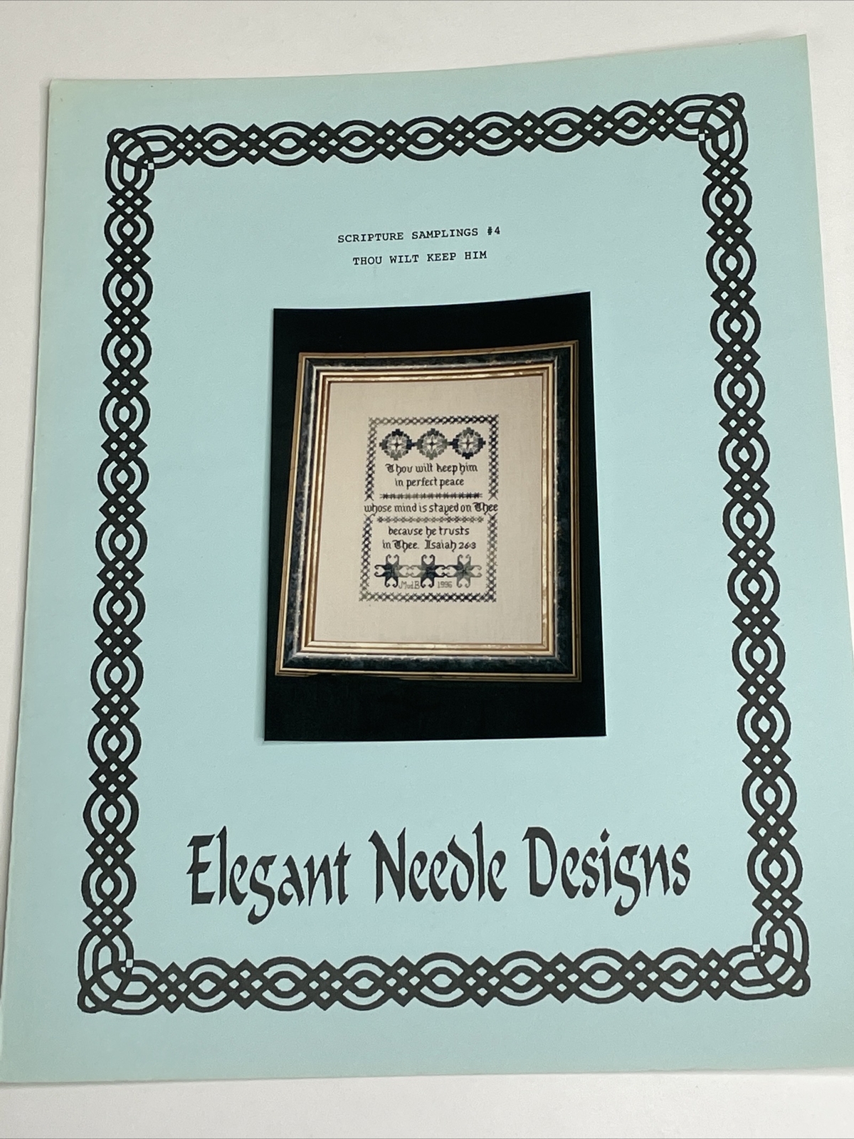 Elegant Needle Scripture Samplings 4 Thou Wilt Keep Him Cross Stitch Pattern