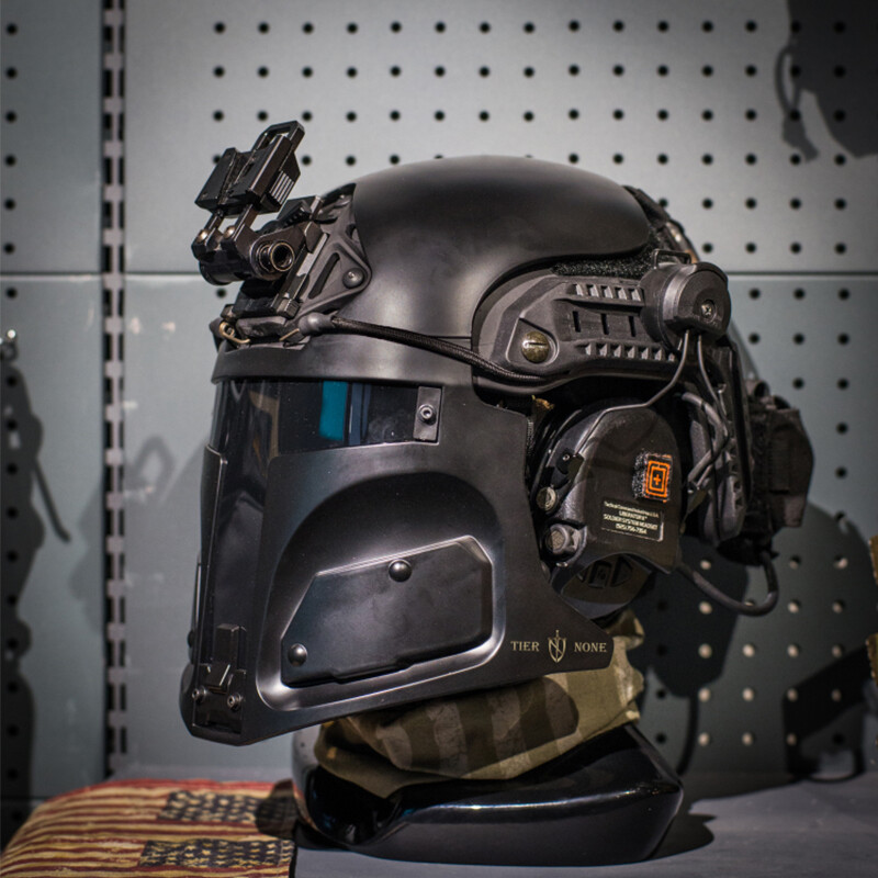 Desert Raider Bounty Hunter Helmet Mask for Ops-Core FAST (mask only) BLACK US