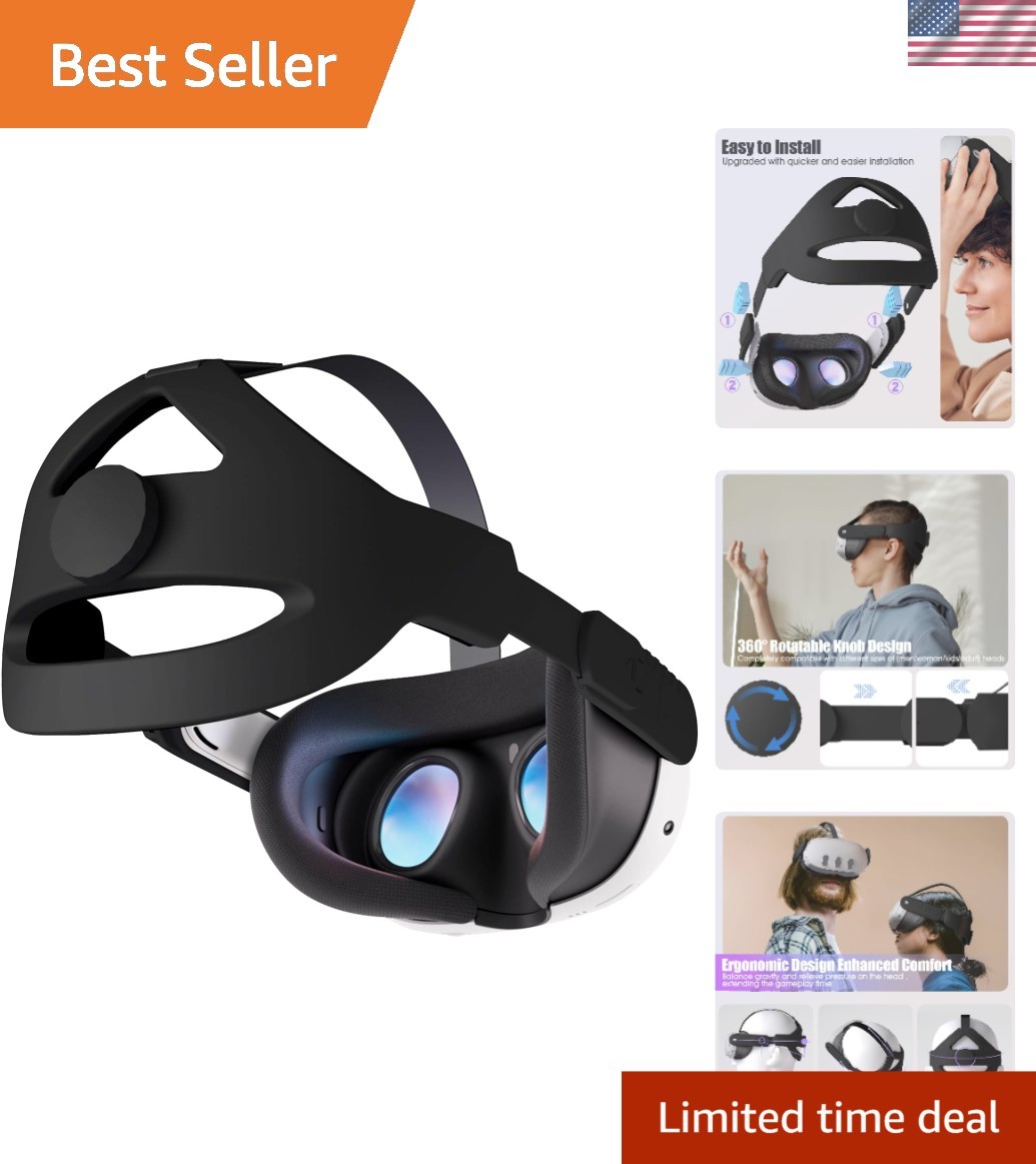 Ergonomic Head Strap for Quest 3/3S/2 - Enhanced Comfort & Pressure Relief