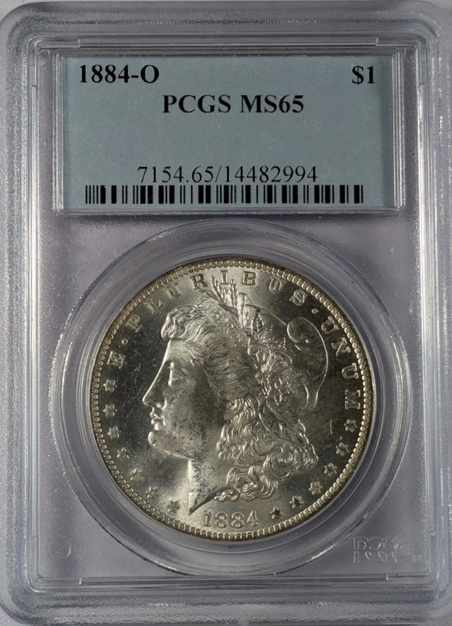 1884 O Morgan Silver Dollar PCGS MS-65