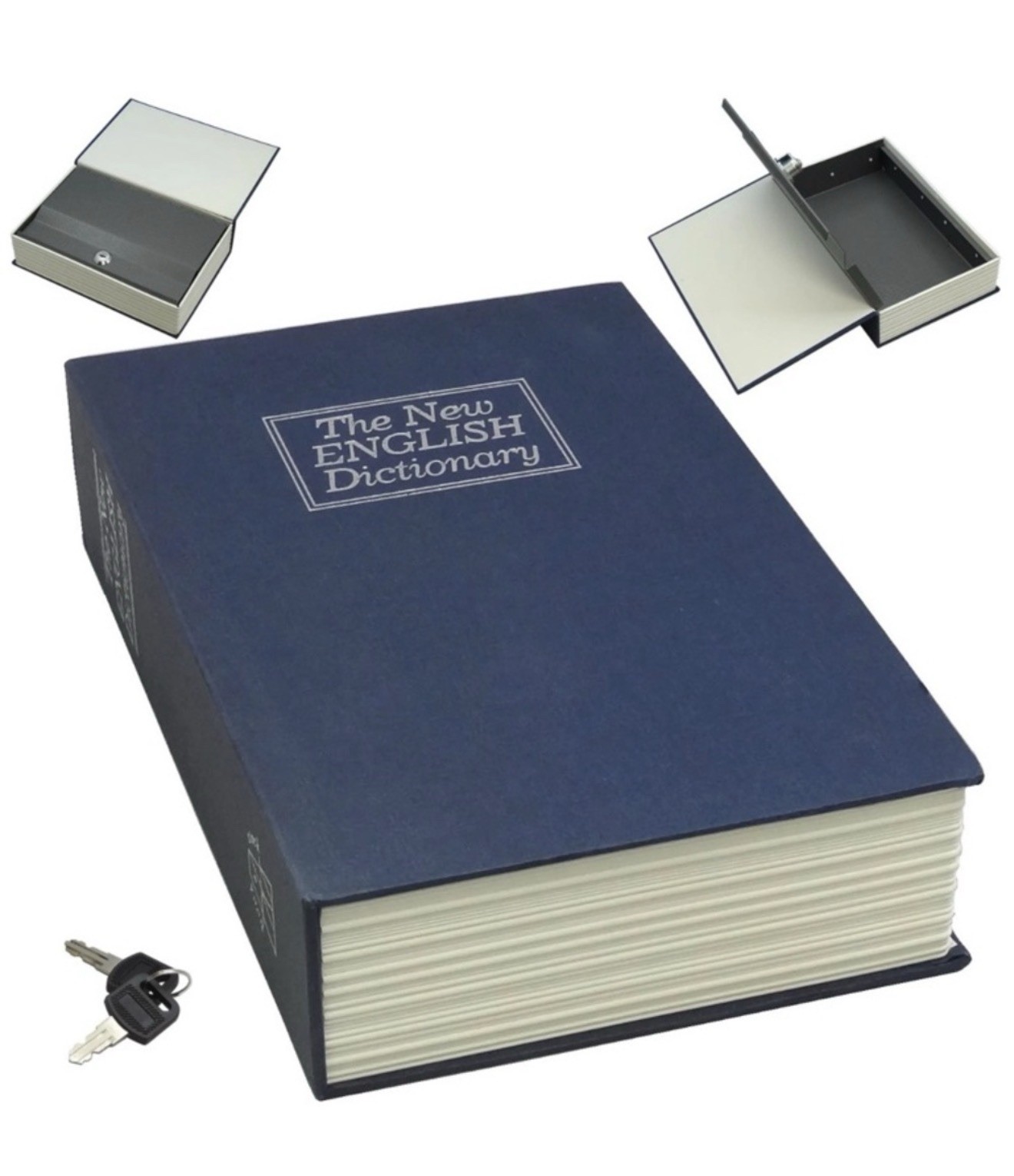 Hidden Book Safe - Navy "The New English Dictionary"