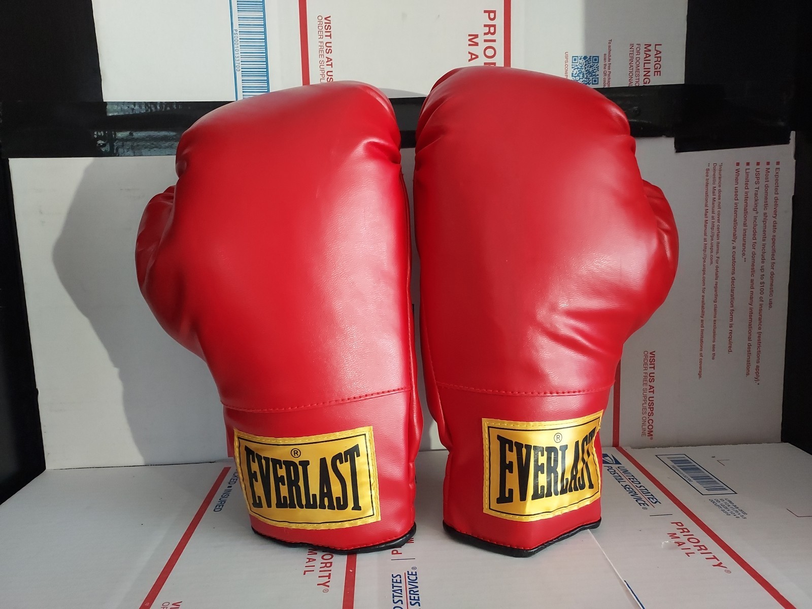 Vintage Everlast Red 16oz Training / Sparring Boxing Gloves USA Used - T6#24