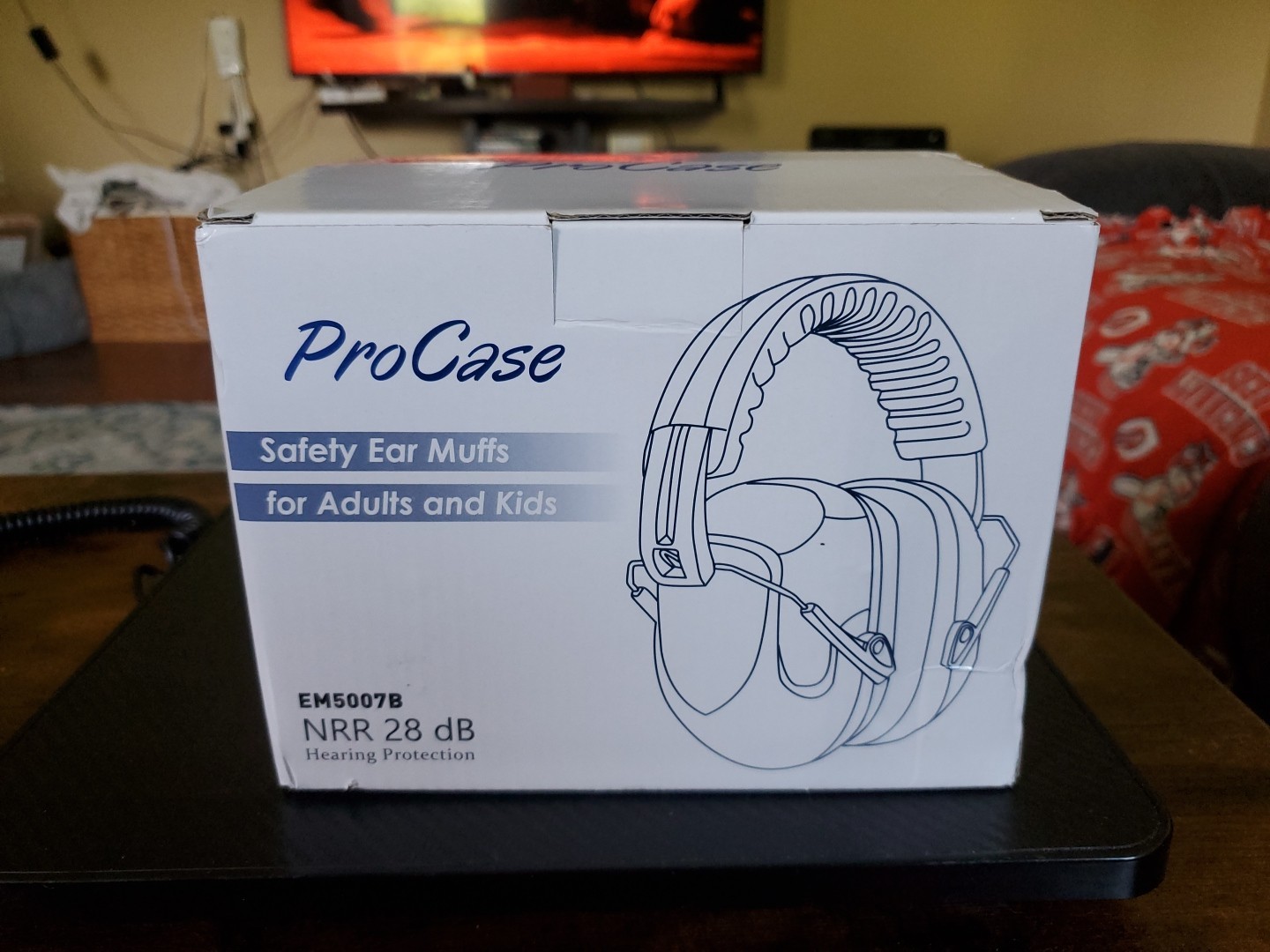 ProCase Noise Reduction Safety Ear Muffs, NRR 28Db 28 dB (2) pack - BLACK & PINK
