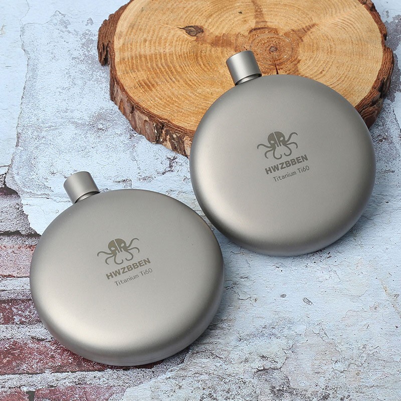 Pure Titanium Water Wine Coffee Tea Bottles Flasks Cans Portable Camping Tool