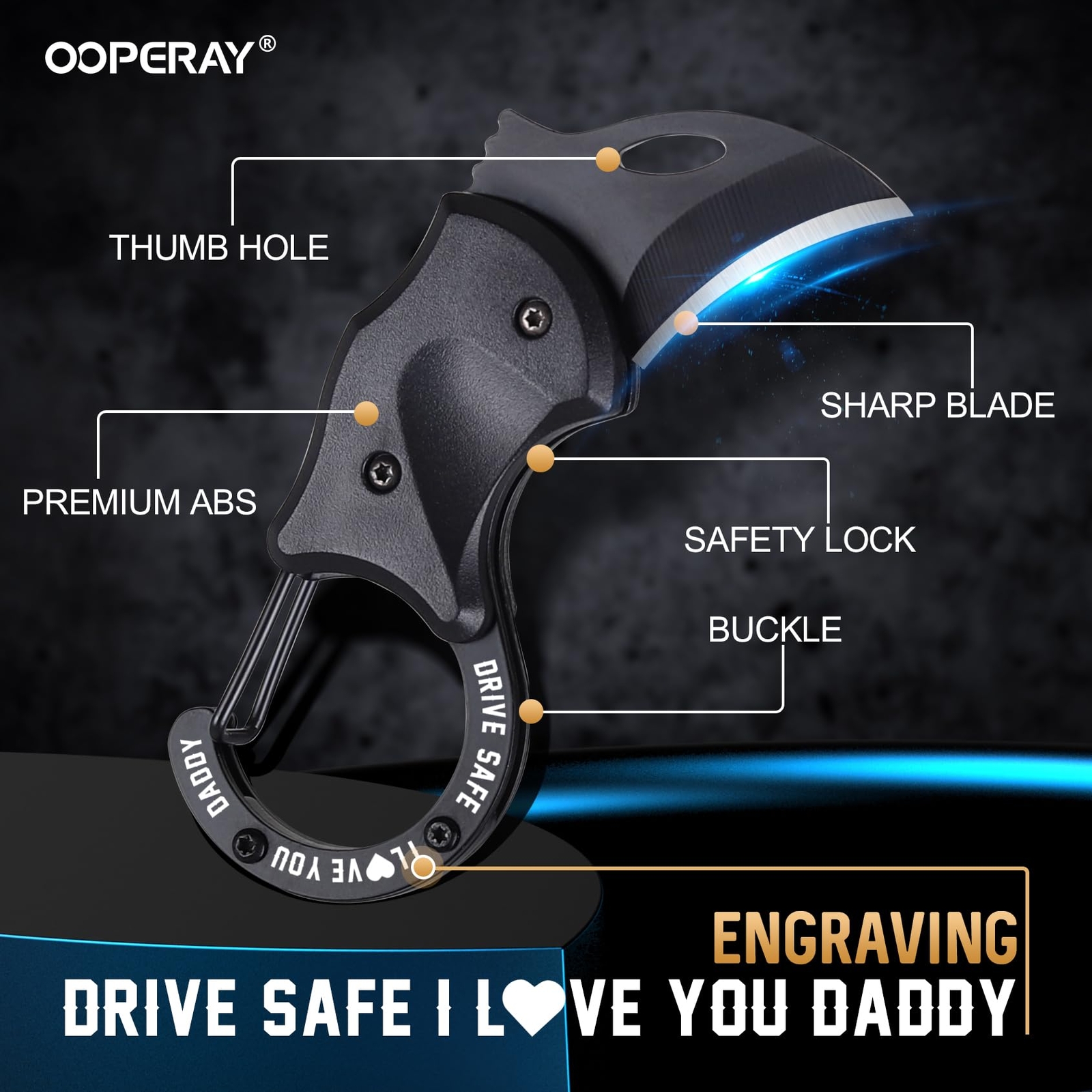Gifts for Dad - EDC Box Cutter for Camping, Hiking, Fishing & More