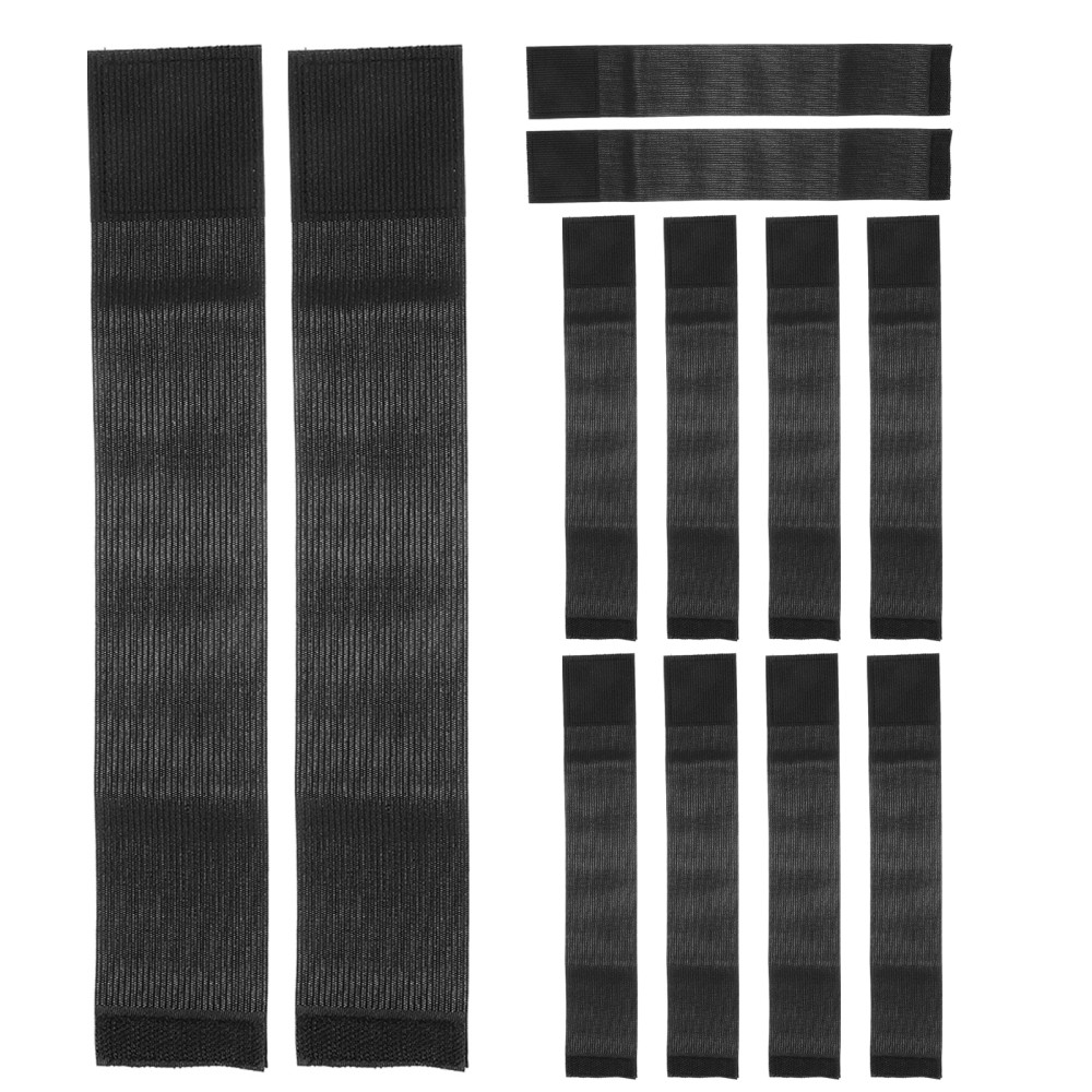 12 Pcs Elastic Black Mourning Bands Adjustable Funeral Armbands Polyester