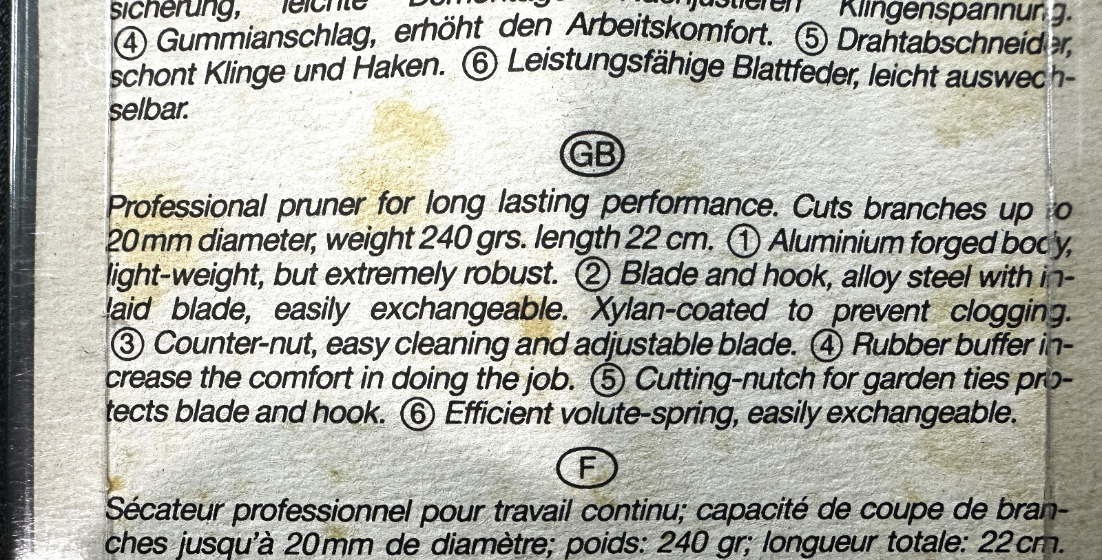 FREUND - TRUE FRIENDS 1749-SN Professional Pruning Shears GERMANY