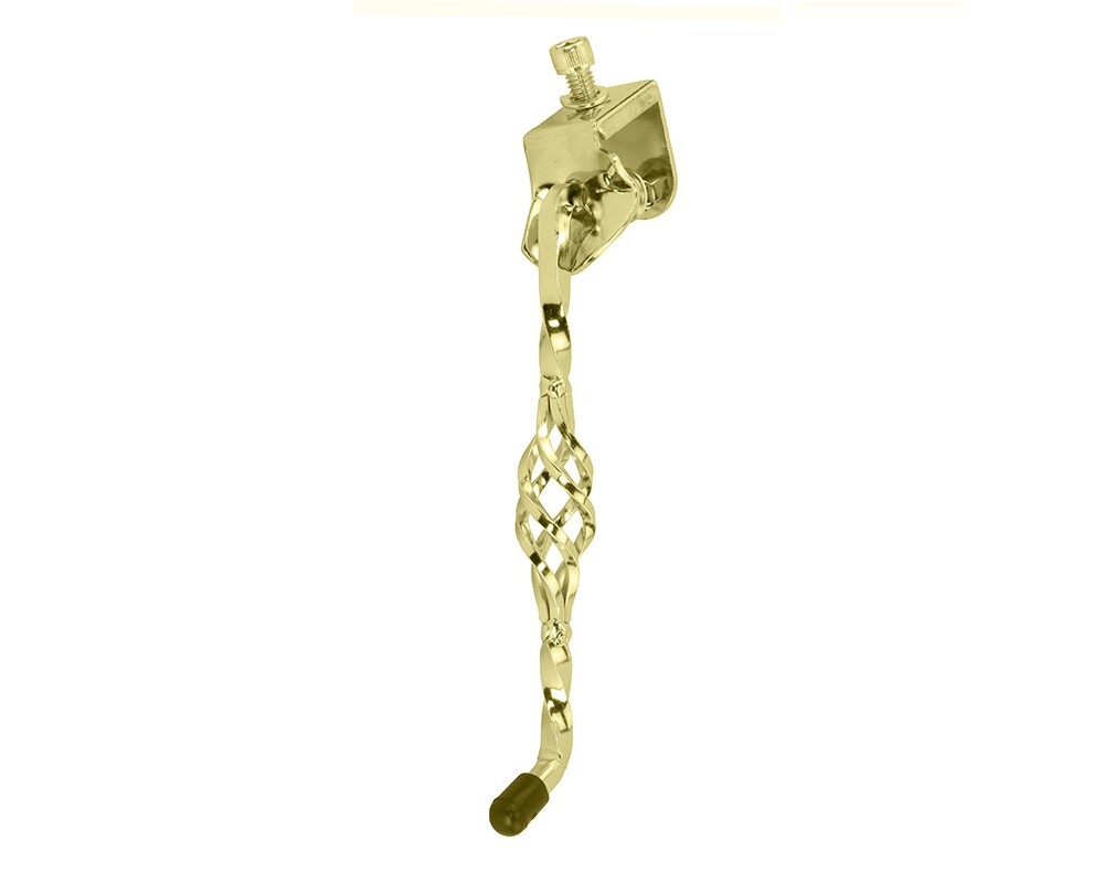 8" LONG UNIVERSAL ORIGINAL LOWRIDER CAGE TWISTED STEEL KICKSTAND IN GOLD