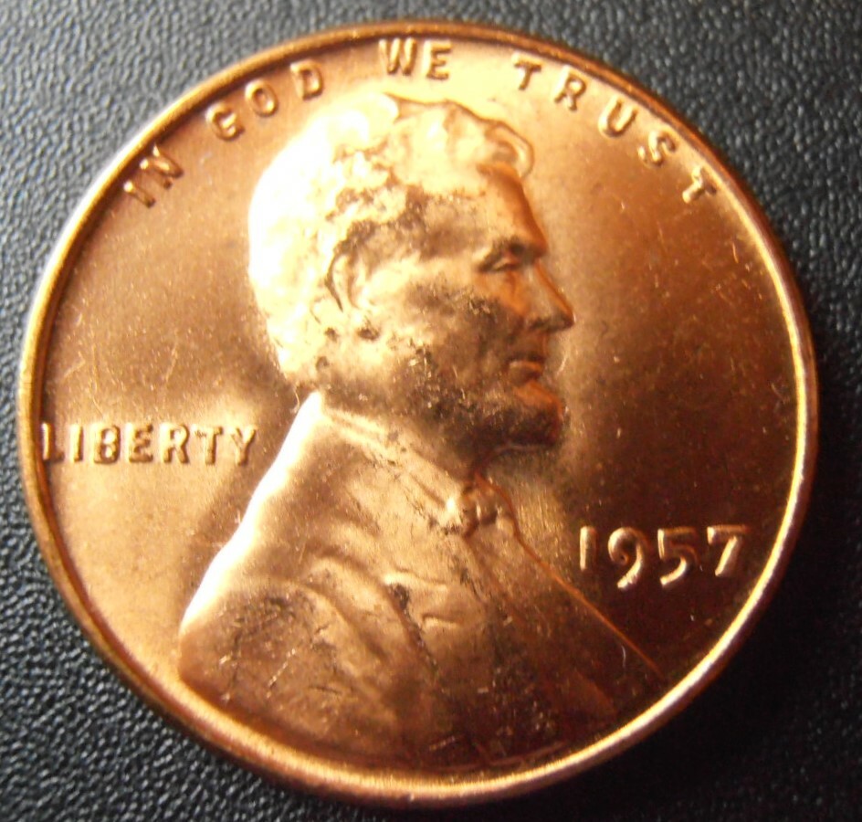 1957 P Lincoln Cent - BU from a nice roll