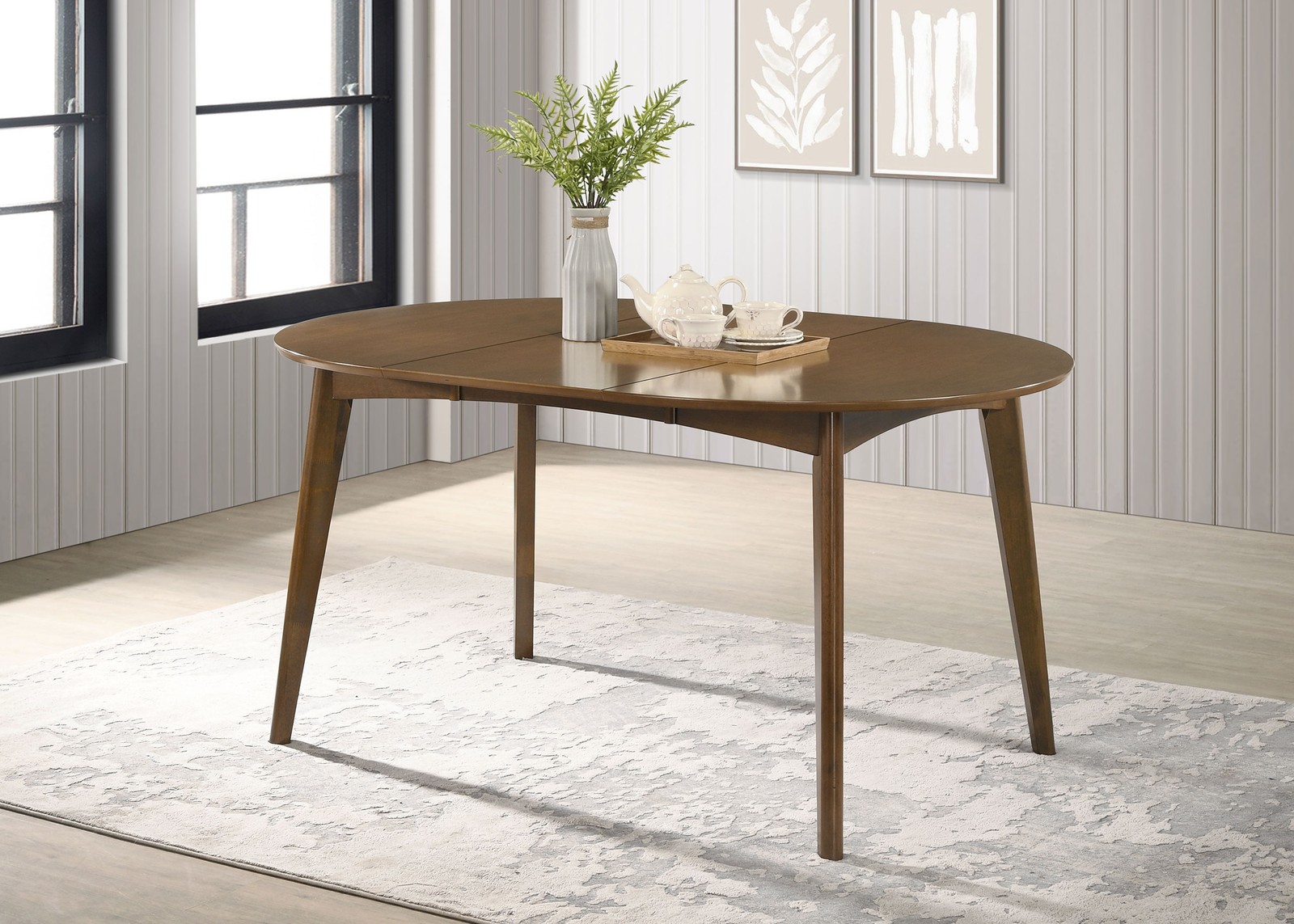 Thomson Dark Walnut Extension Leaf Dining Table