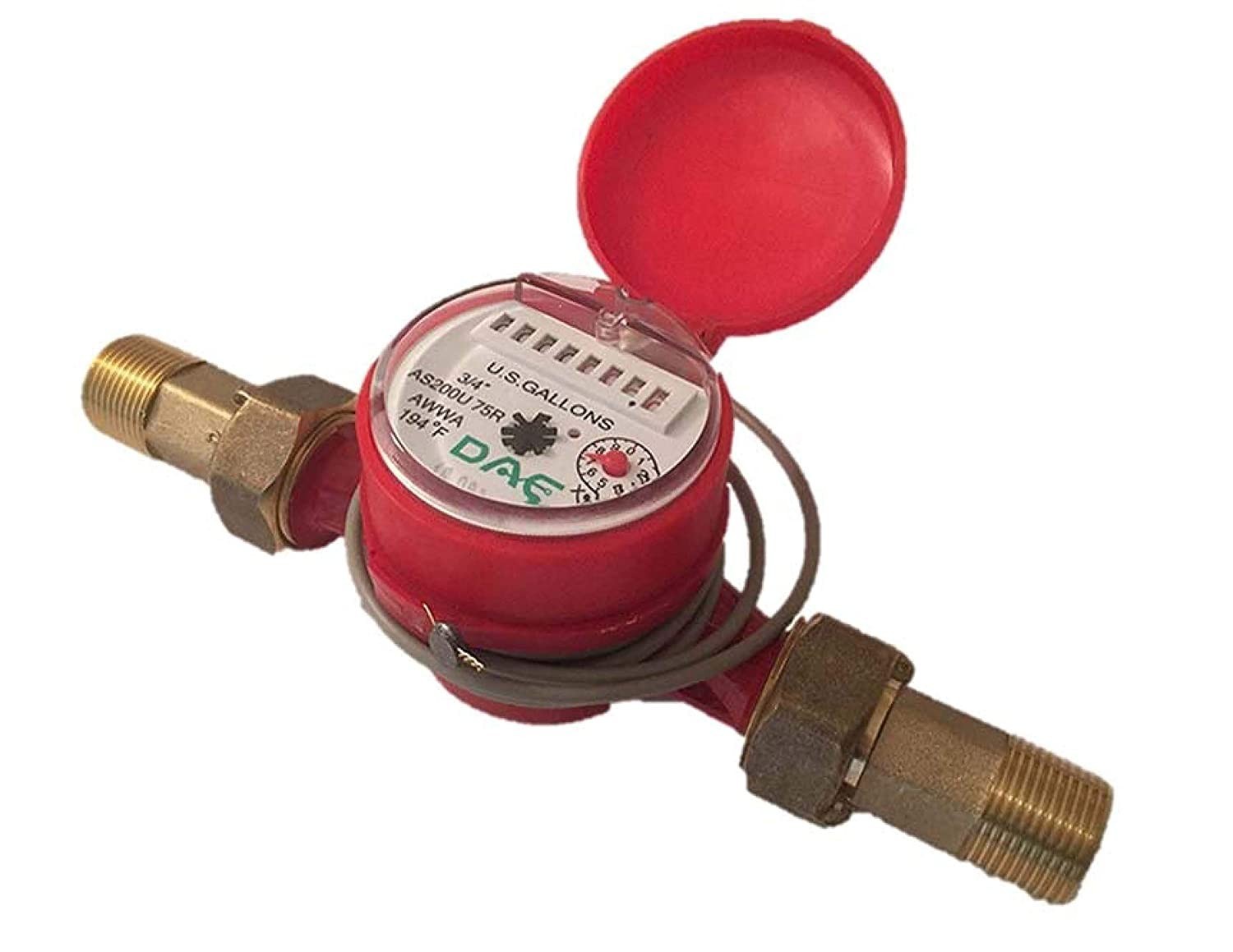 DAE AS200U-75 Water Meter, 3/4 inch NPT Couplings, Measuring in Gallons
