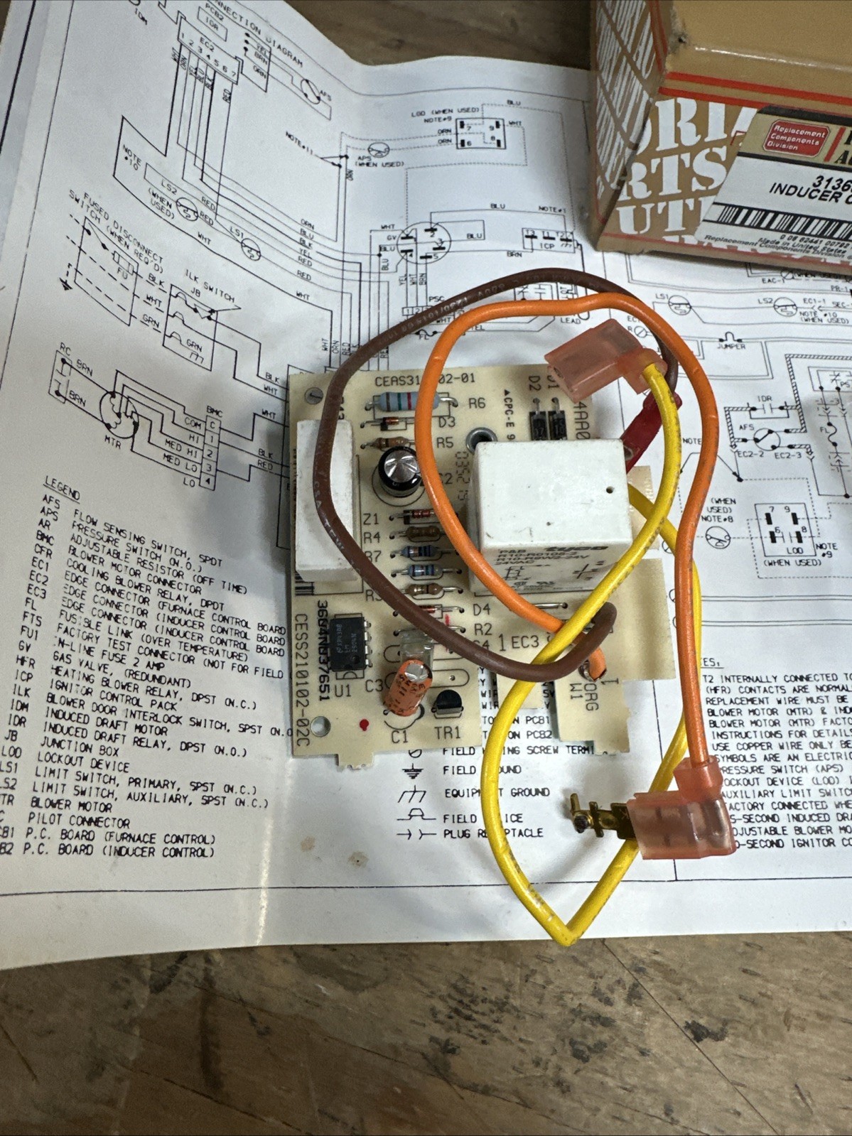 Carrier 313680-751 Inducer Control Board Kit (f16)