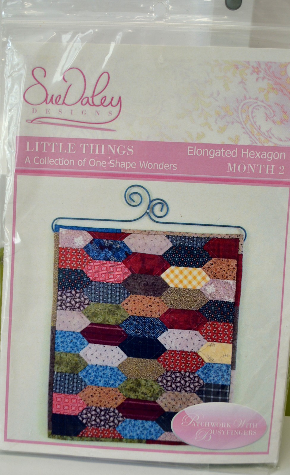 Quilt Pattern Little Things EPP Elongated Hexagon Busyfingers Patchwork