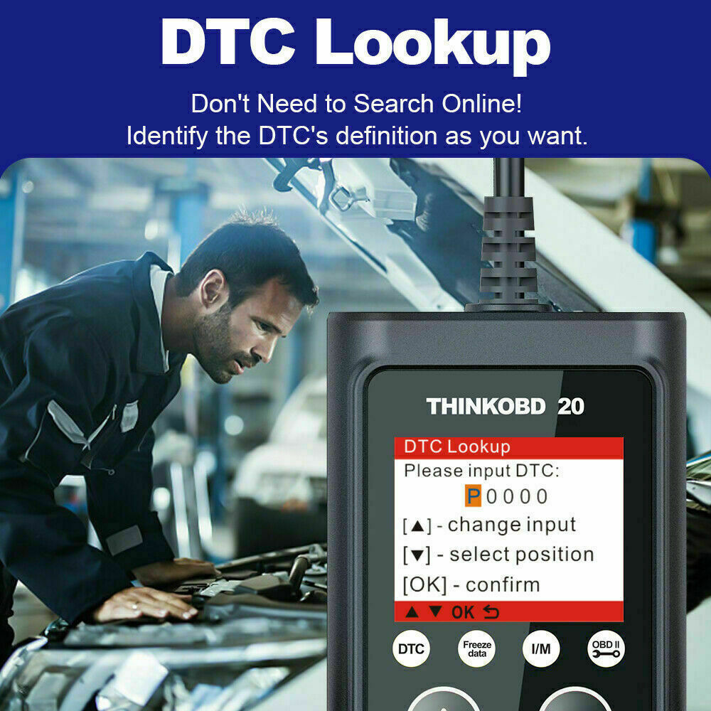 ThinkOBD 20 OBD Code Reader Turn Off MIL Check Engine Diagnostic Tool DTC Lookup