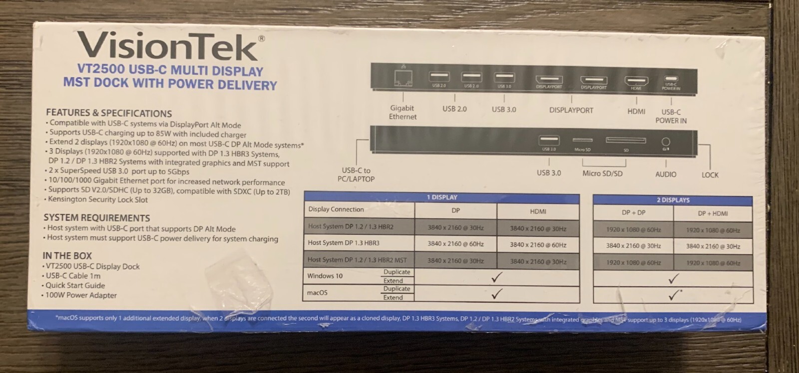 VisionTek VT2500 Docking Station