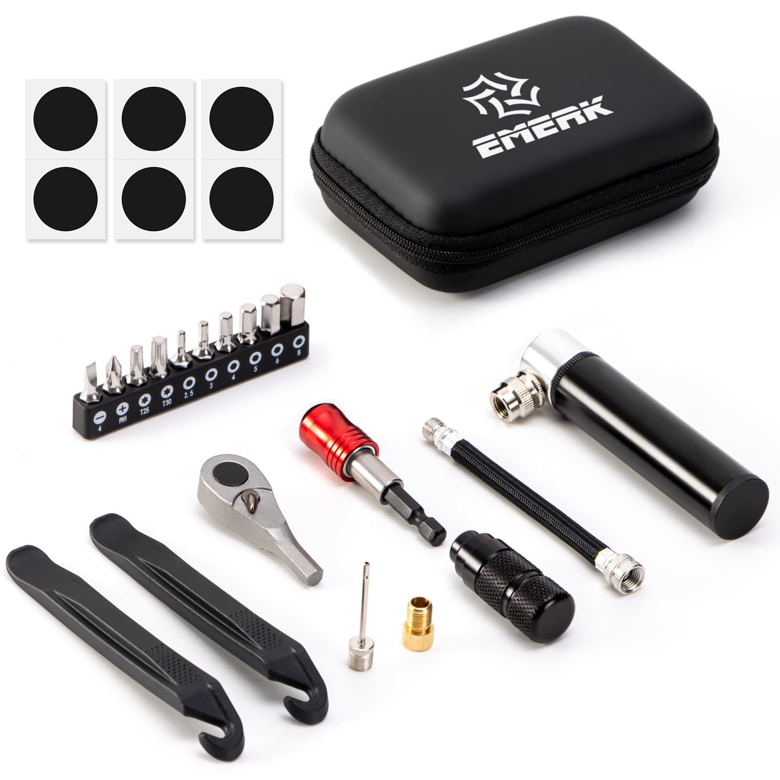 Bike Repair Tool Kit, Portable Bicycle Multi Tool with Mini Pump, Ratchet Rev...