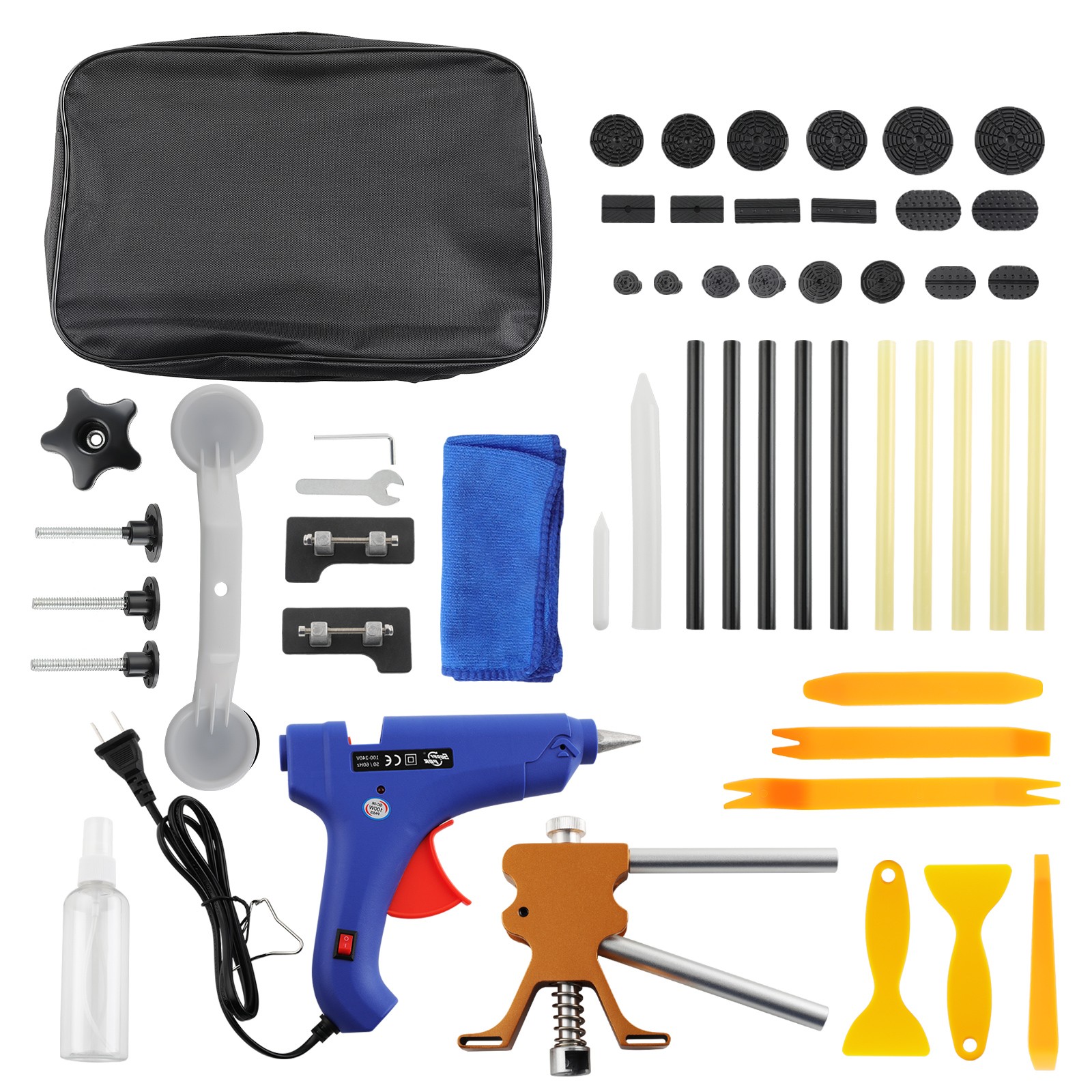 45x Paintless Dent Repair Tool Dent Puller Kit Pops a Dent Car Dent Removal