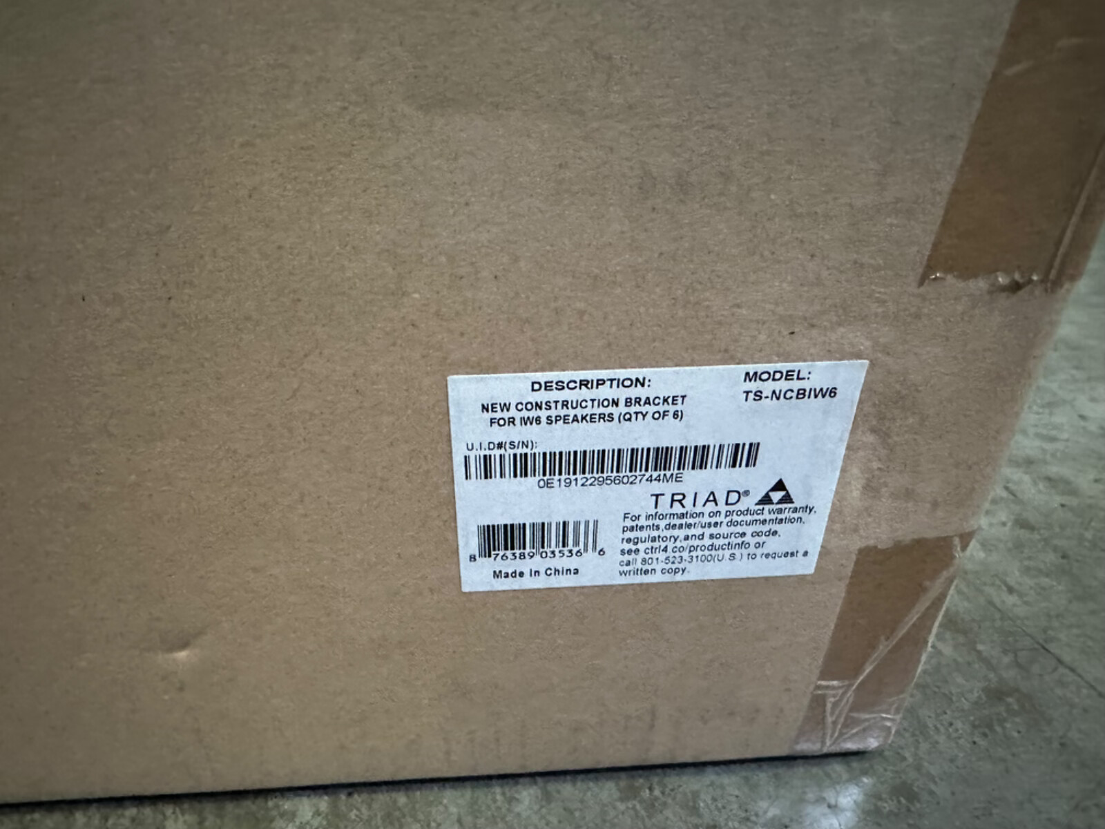 New Open Box Triad TS-NCBIW6 In-Wall Speaker Bracket (6 Pack) 6"