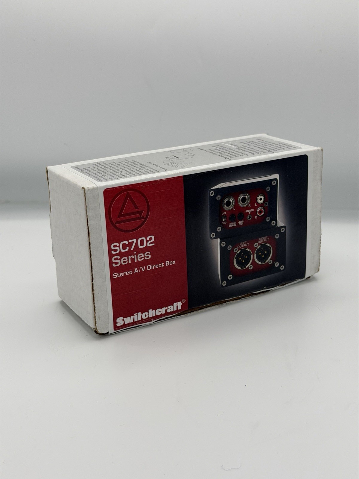 Switchcraft SC702CT Stereo A/V Direct Box w/Red Protective Bumpers Dual XLR Mint