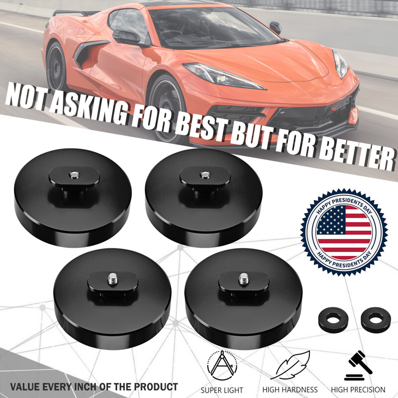 Black Leave In Lift Jack Pads For Chevy for Corvette C8 2020 2021 2022 4PCS/Set