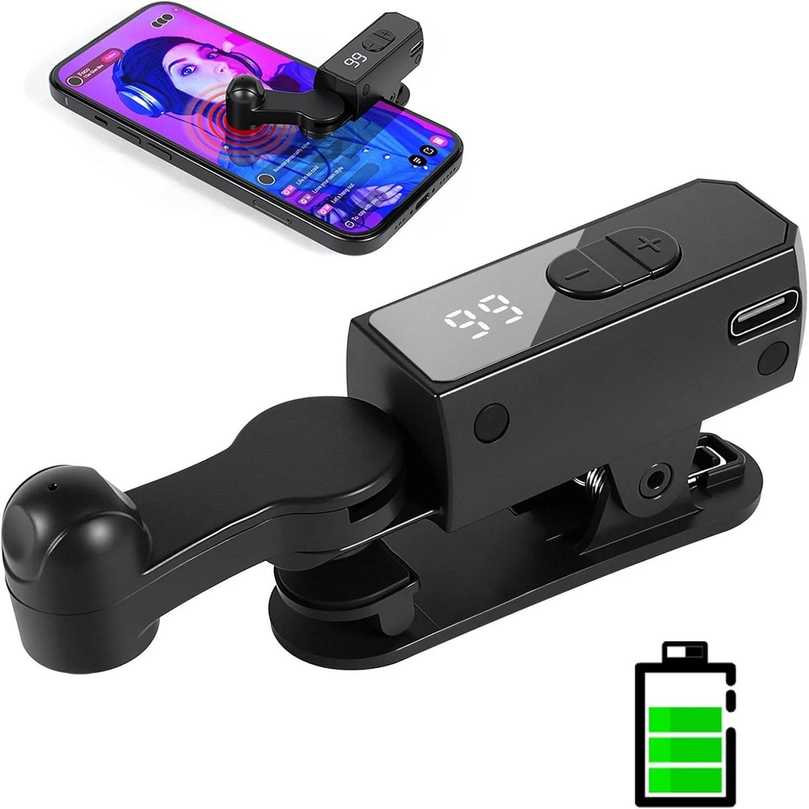 107 Speed Rechargeable Clicker 99CPS Spatial Mapping Zero Noise Phone Tapper