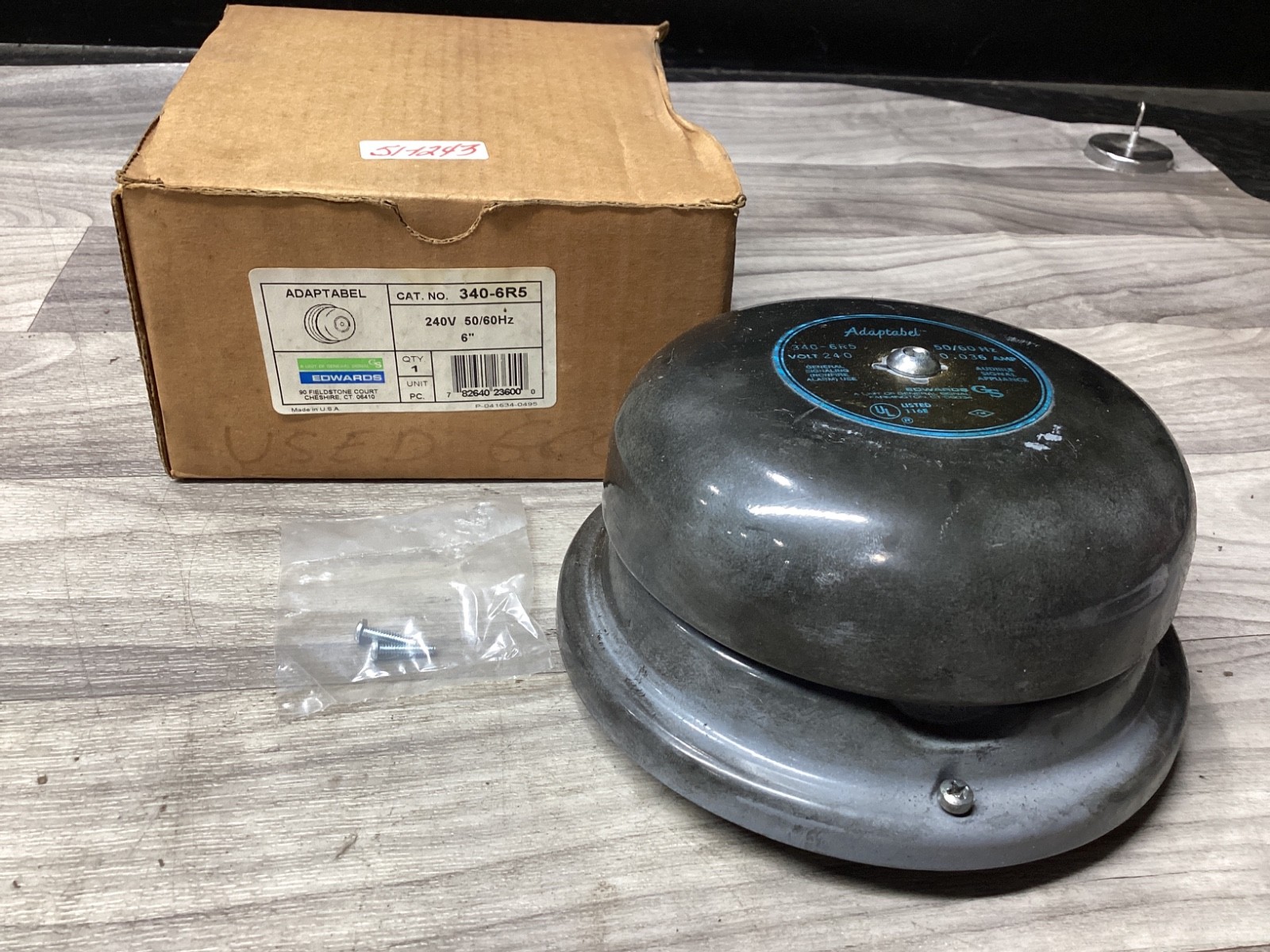 Edwards 340-6R5 6" Vibrating Bell 240V AC #117A74PR2