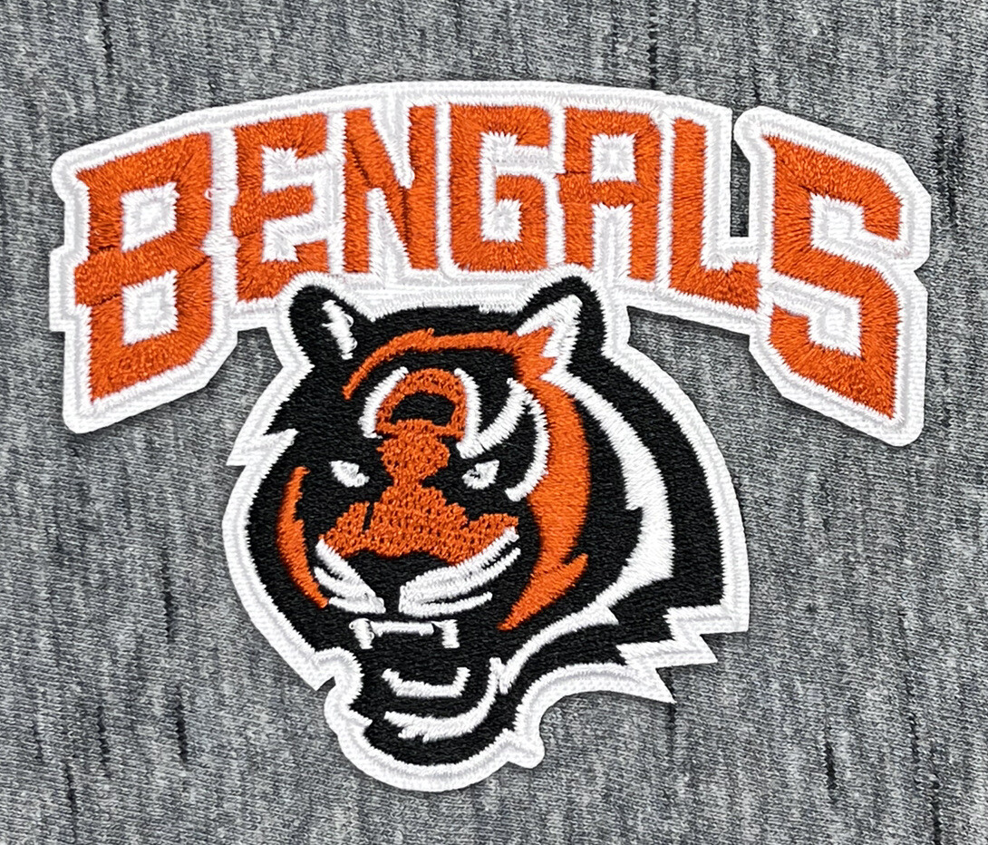 CINCINNATI BENGALS EMBROIDERED IRON ON PATCH 2.75” x 3.50” FREE SHIPPING