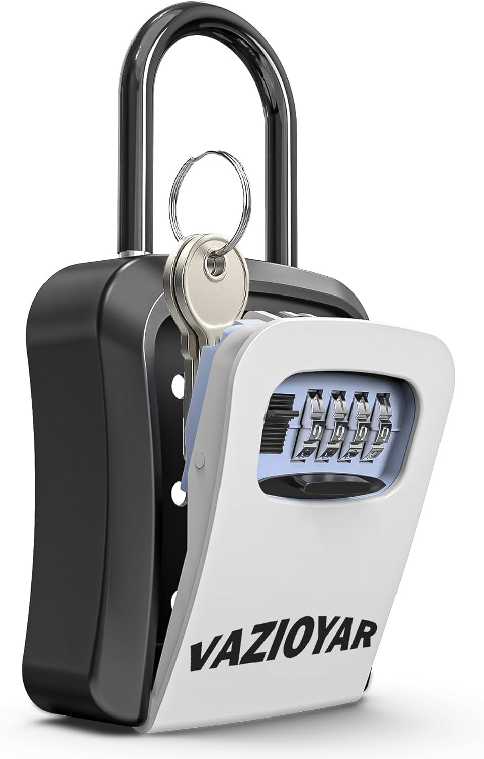 Key Lock Box for Outside, Portable Waterproof Wall Mounted Resettable...