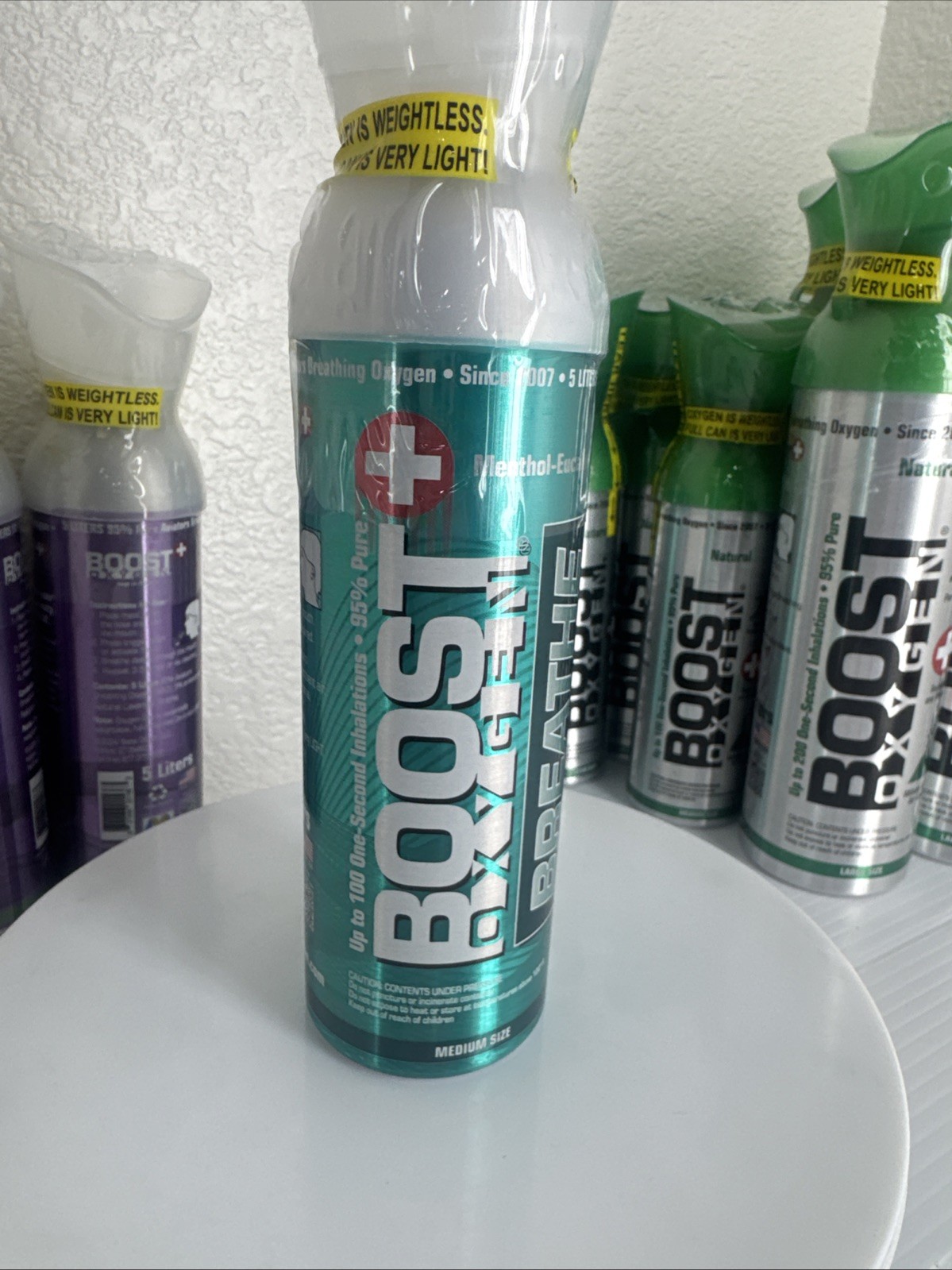 Boost Oxygen Energy Menthol-Eucalyptus 5 Liter Medium Size🎈FREE SHIP🎈Breathe