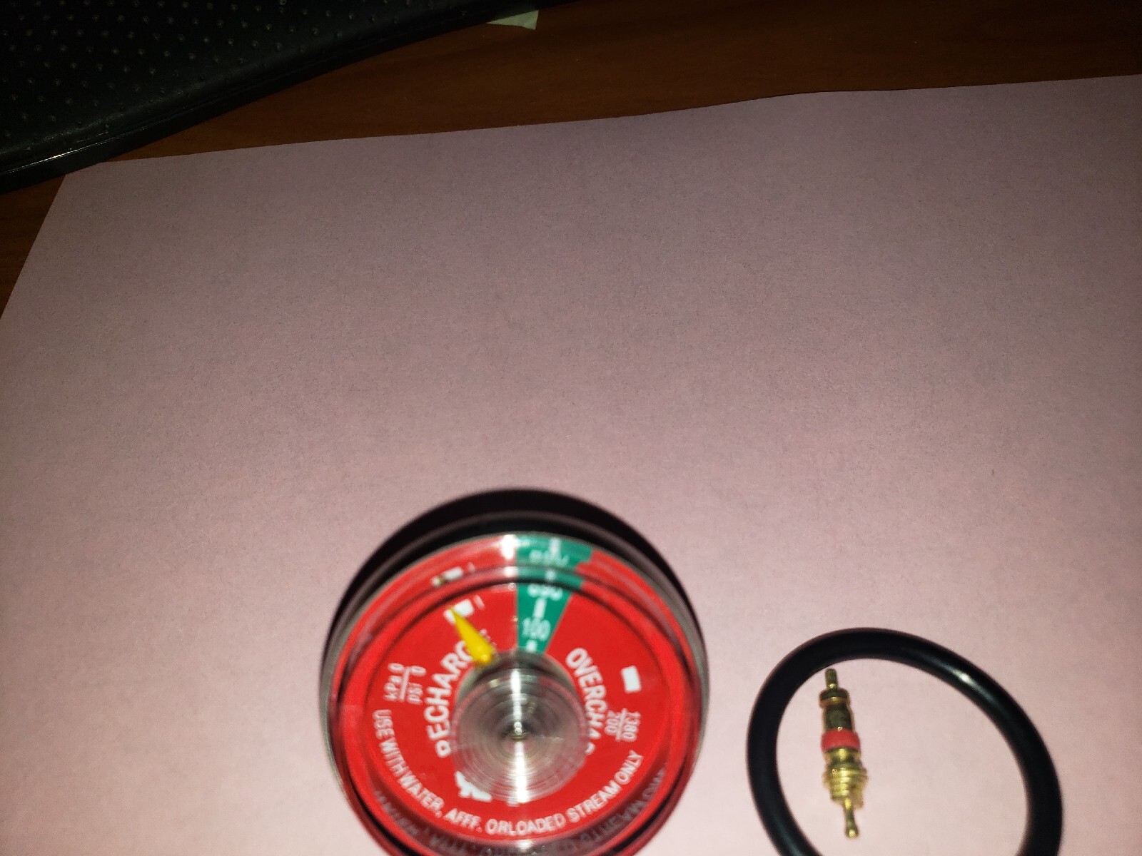 🤡🔥🧯Water Fire Extinguisher Gauge 100 psi  + 1pcs OR-29 O-rings & Valve STEM