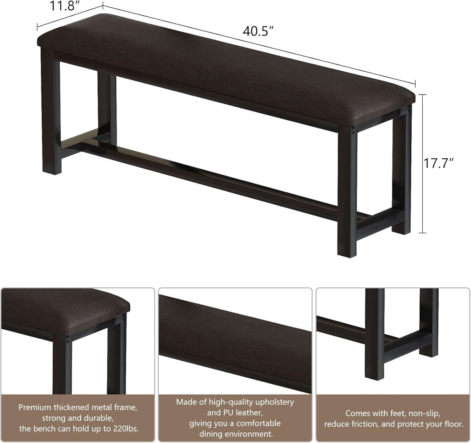 Dining Table Set for 4, Kitchen Table and Chairs for 4, Faux Marble Dining Room
