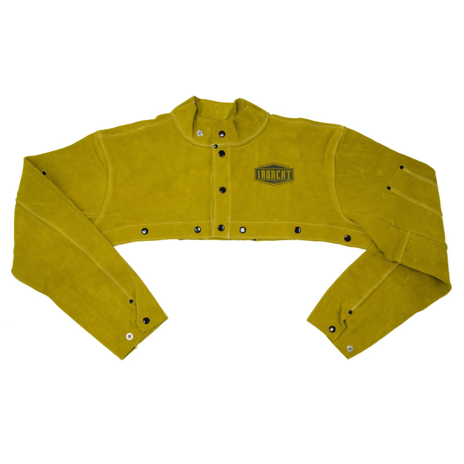IRONCAT 7000 Cowhide Leather Welding Cape Sleeve - Golden Yellow, XX-Large Si...