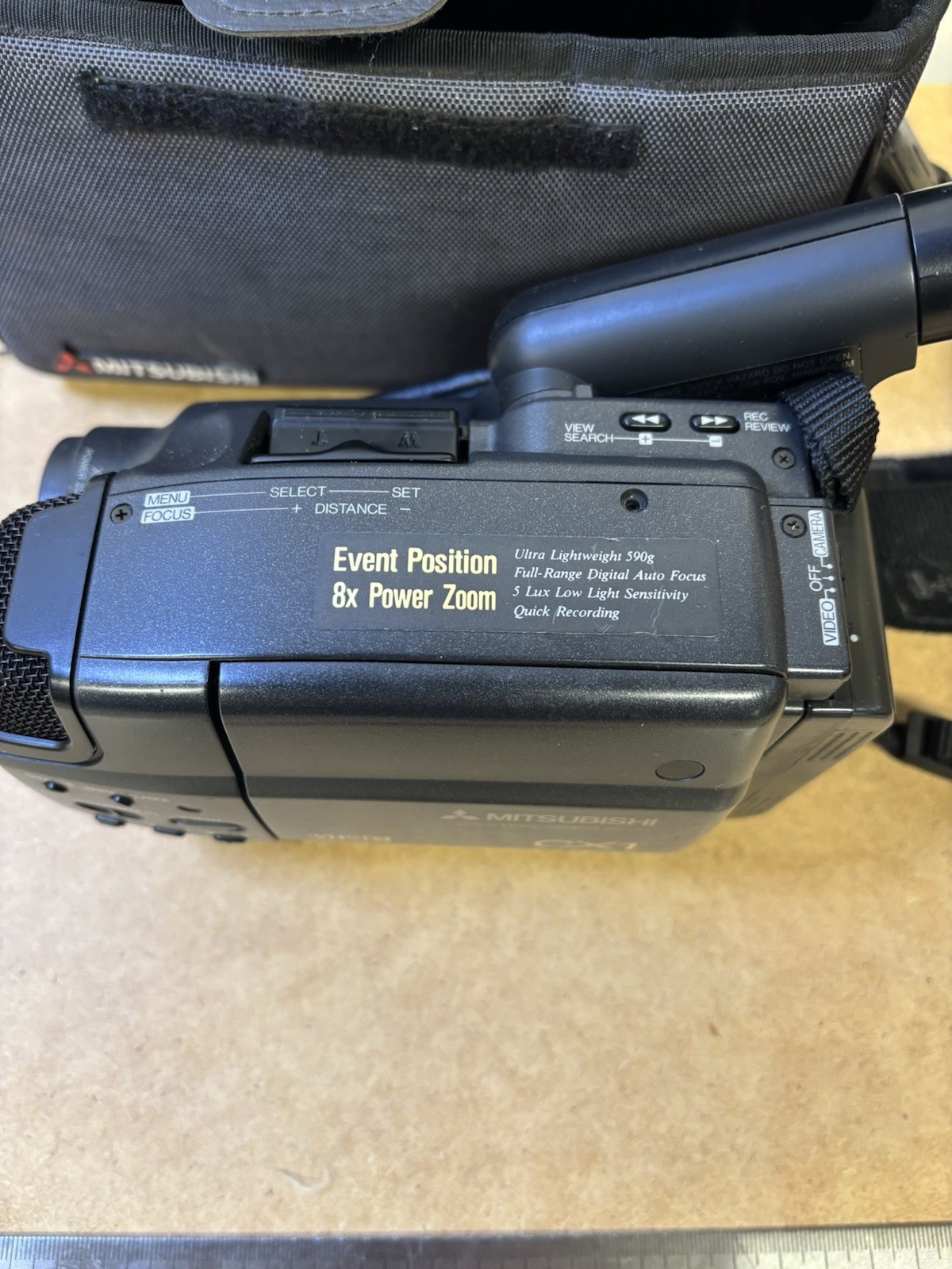Mitsubishi HS-CX1 Video Movie Camera VHS-C PAL With case Untested