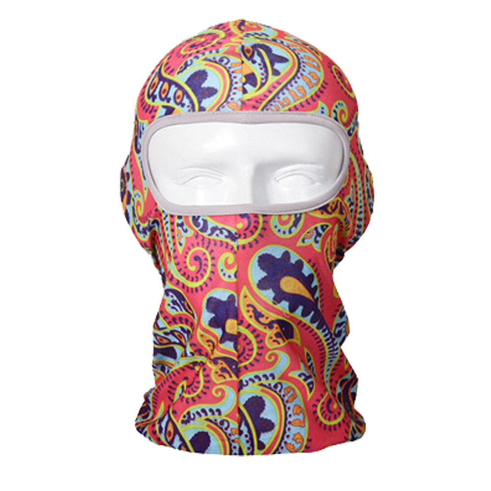 Balaclava Printed Headgear Motorcycle Full Face Mask Windproof Ski Hood Headgear