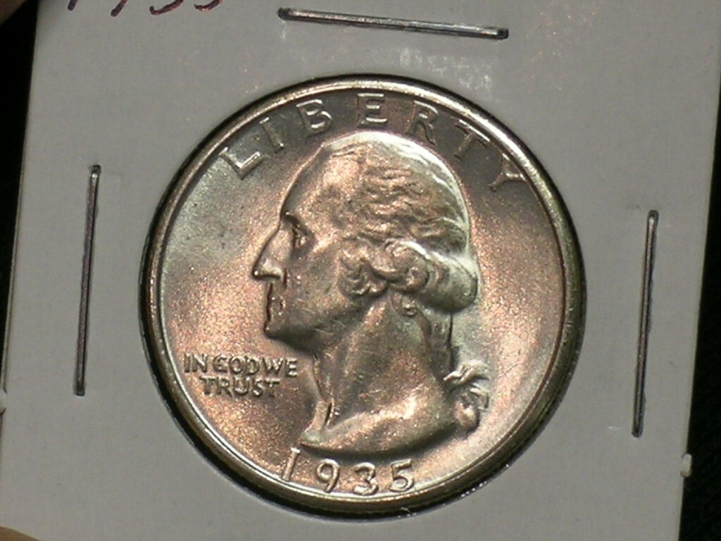 1935 Very Choice Uncirculated Washington Quarter                     AD6