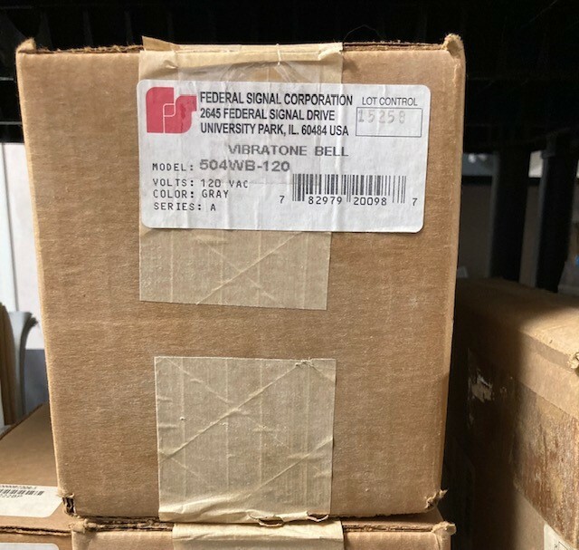 1 DAY SHIP Federal Signal 504WB-120 Weatherproof Vibratone® Bell-0.08A 120VAC