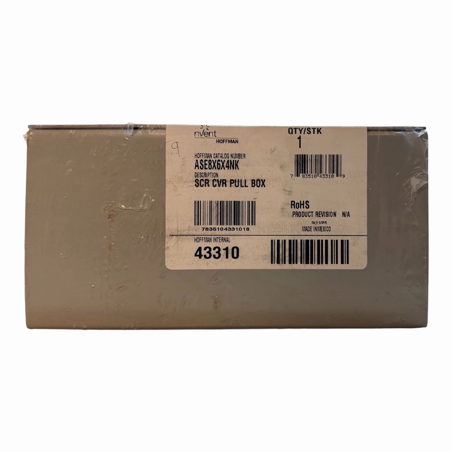 Hoffman 43310 ASE8X6X4NK SCR CVR Pull Box