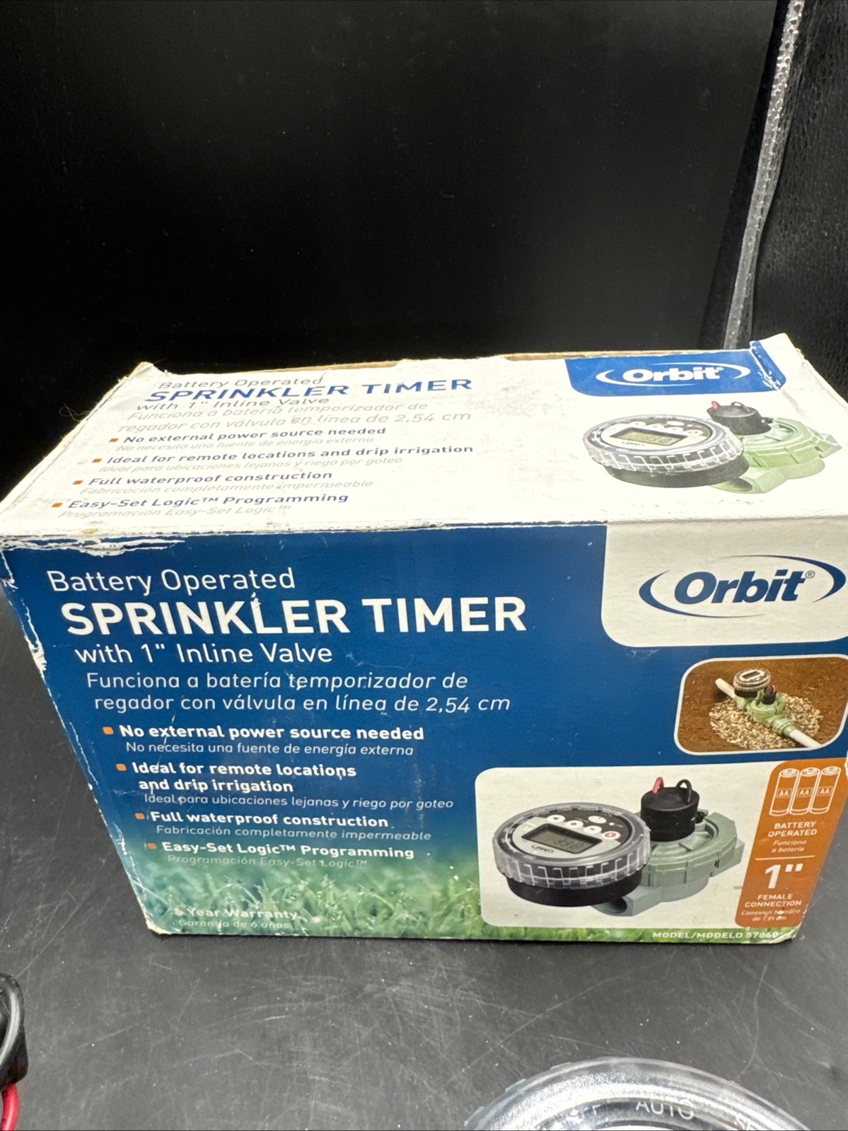 Orbit 57860 Battery Powered Programmable 4-Zone Sprinkler New Open Box