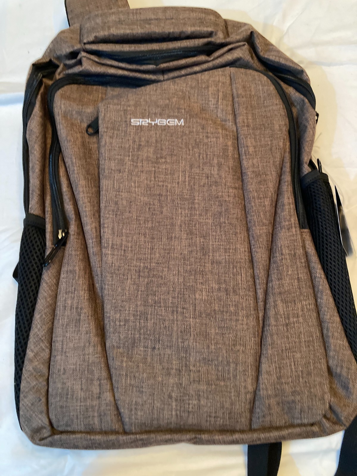 Sryben, Laptop Backpack, 15.6 inches, Brown, 17 by 12 by 5 inches